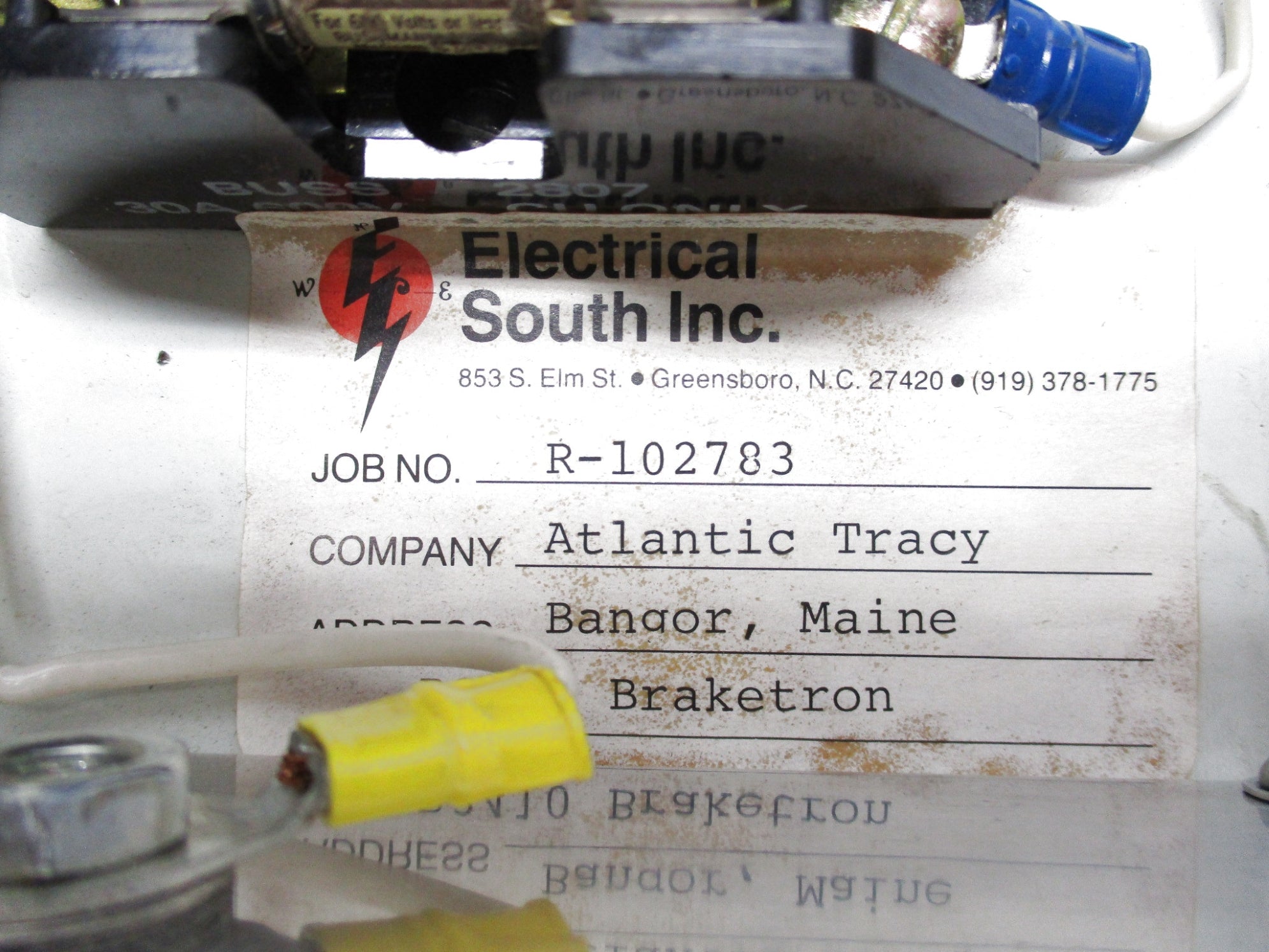 ELECTRICAL SOUTH R-102783 (AS PICTURED) UNMP