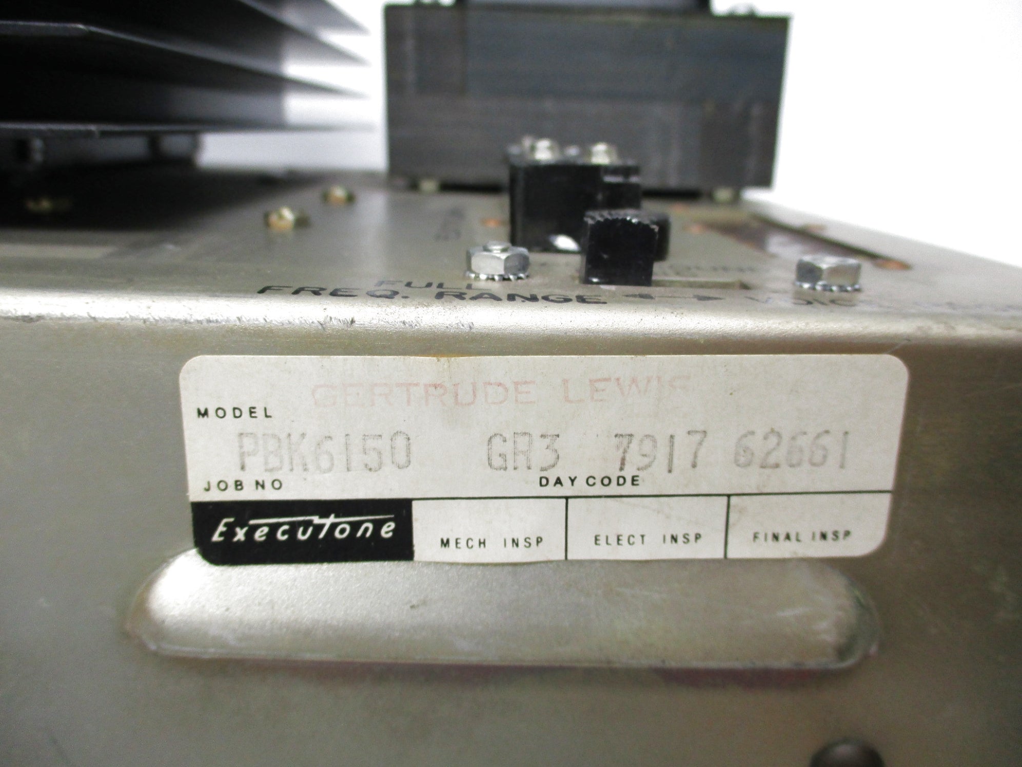 EXECUTONE PBK6150 UNMP