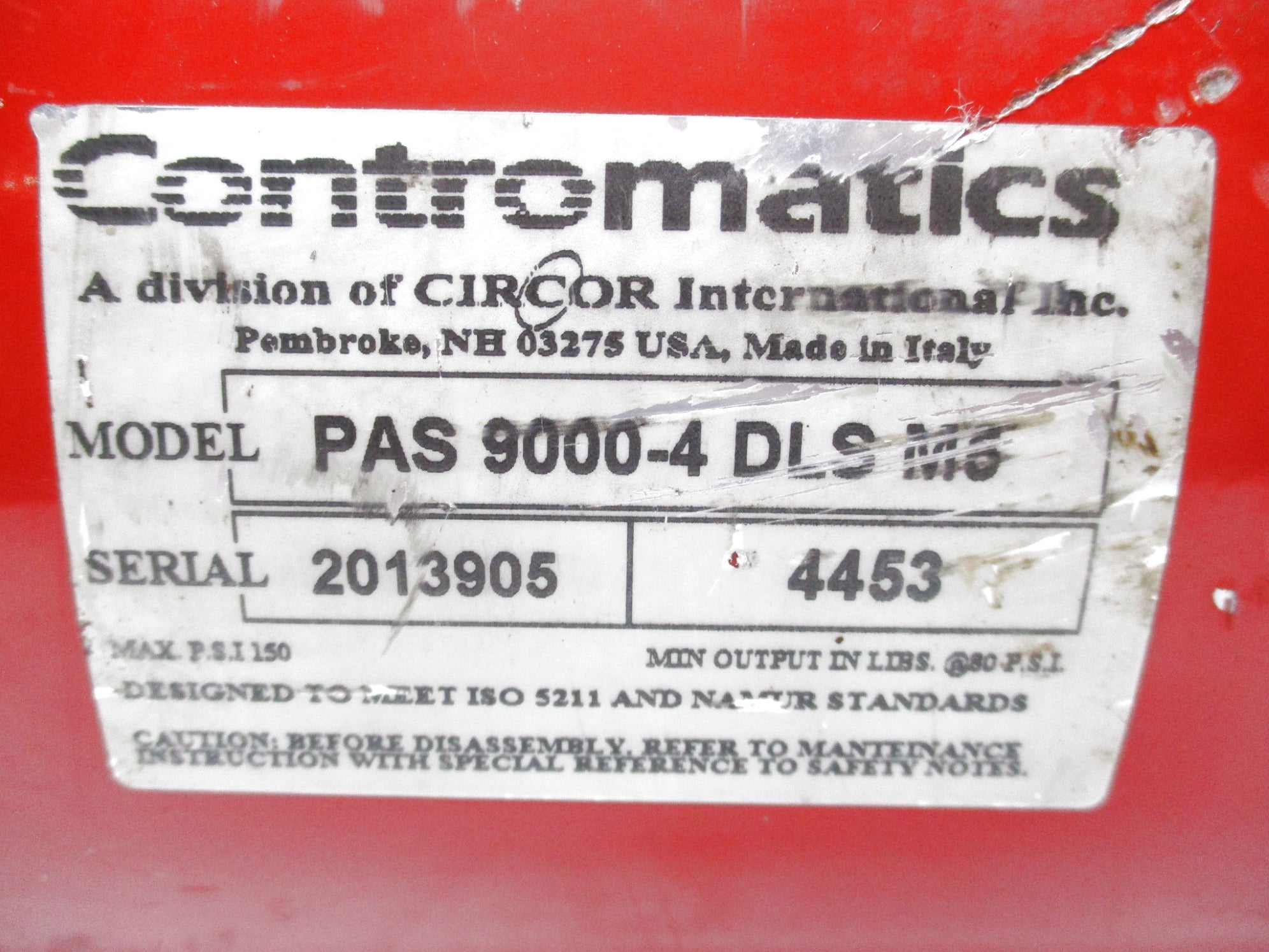 CONTROMATICS PAS9000-4DLSM5 UNMP