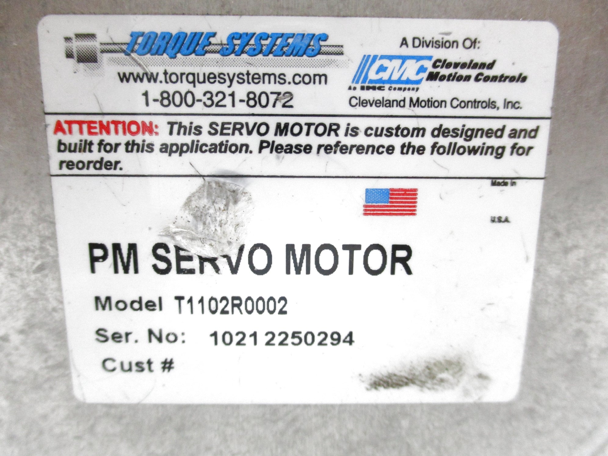 CMC T1102R0002 (AS PICTURED) UNMP