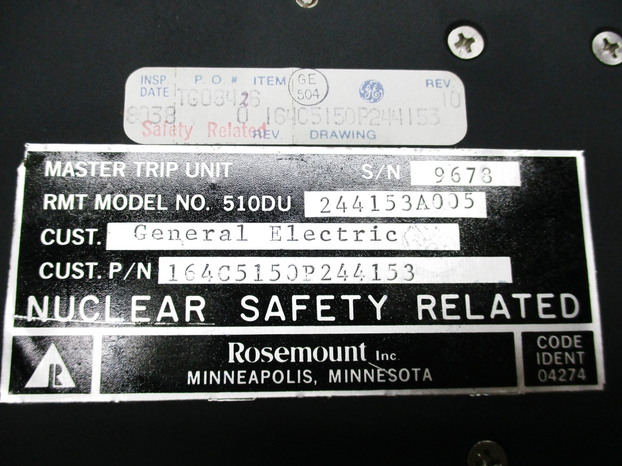ROSEMOUNT 510DU244153A005 (B) UNMP