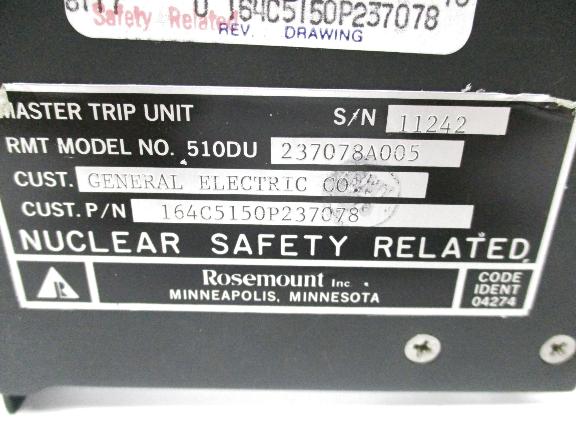 ROSEMOUNT 510DU237078A005 (B) UNMP