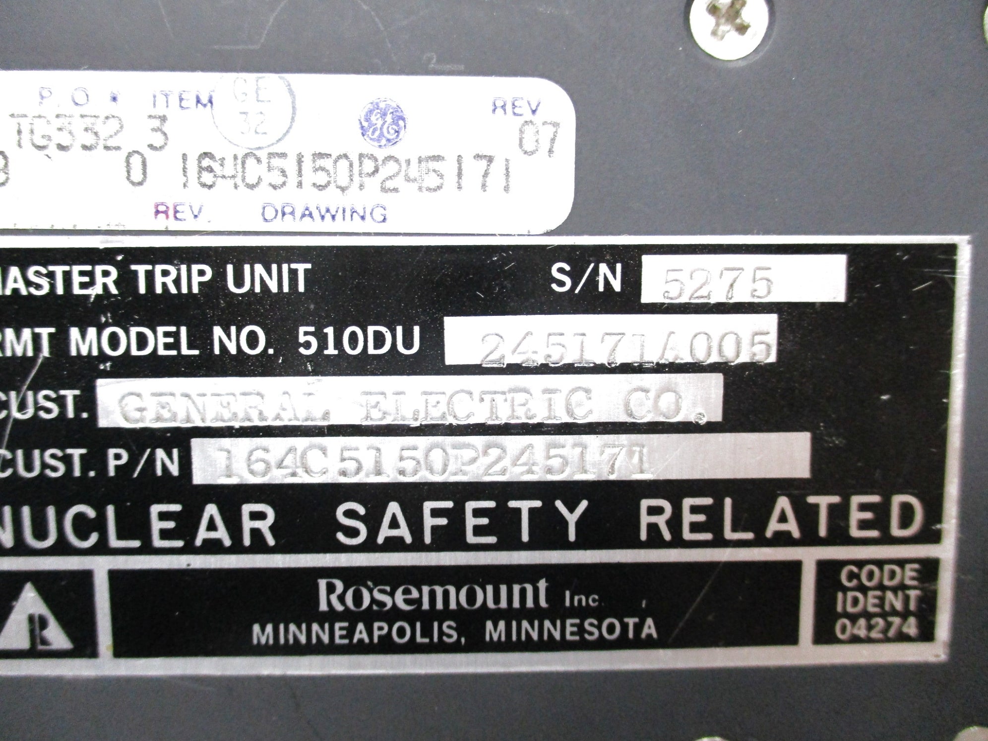 ROSEMOUNT 510DU245171A005 UNMP