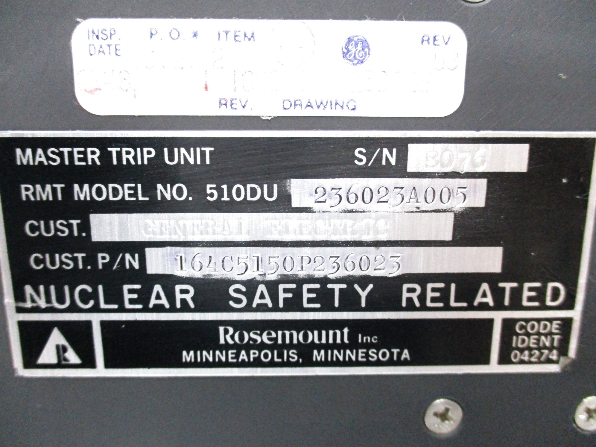 ROSEMOUNT 510DU236023A005 UNMP