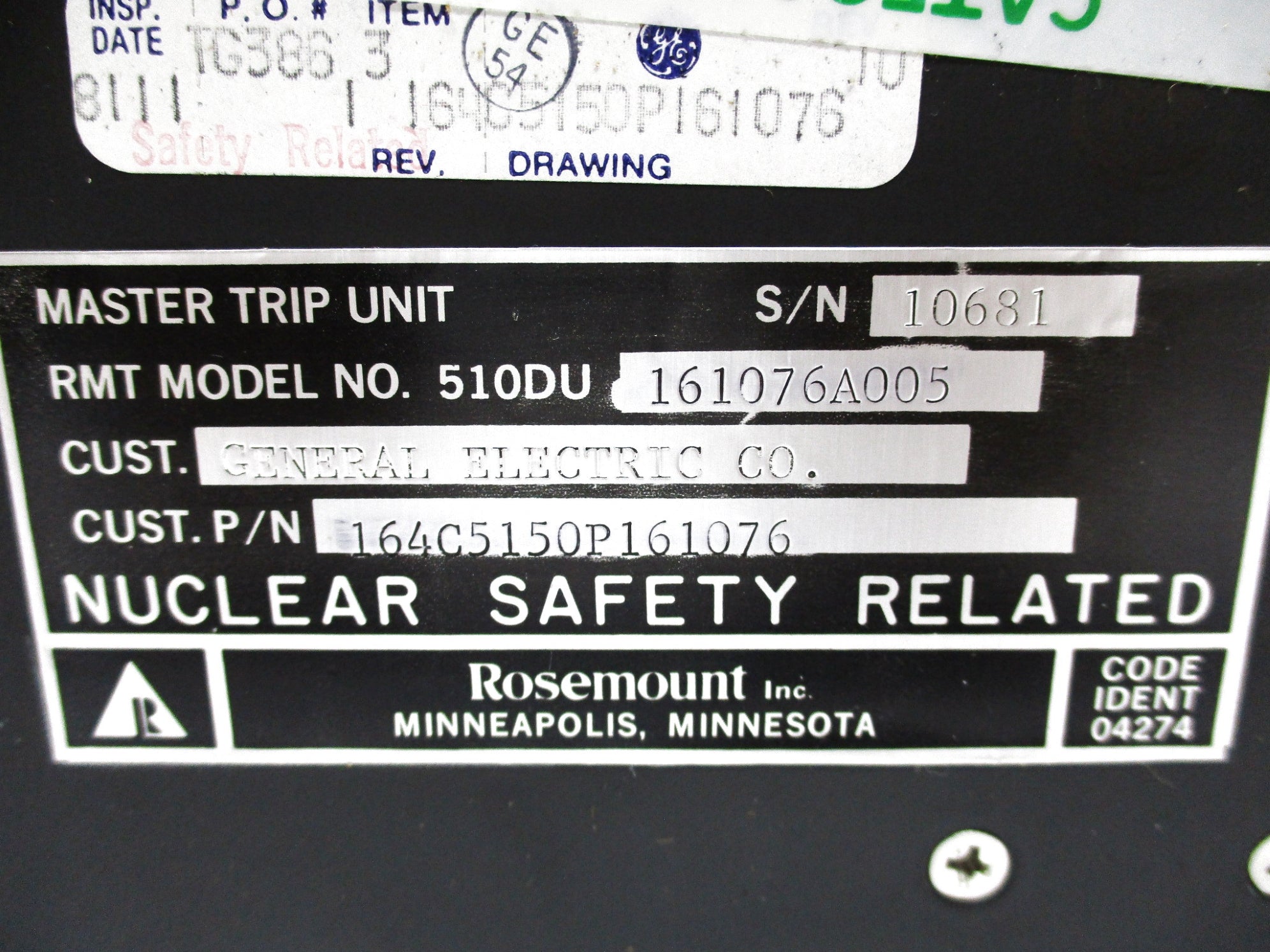 ROSEMOUNT 510DU161076A005 UNMP