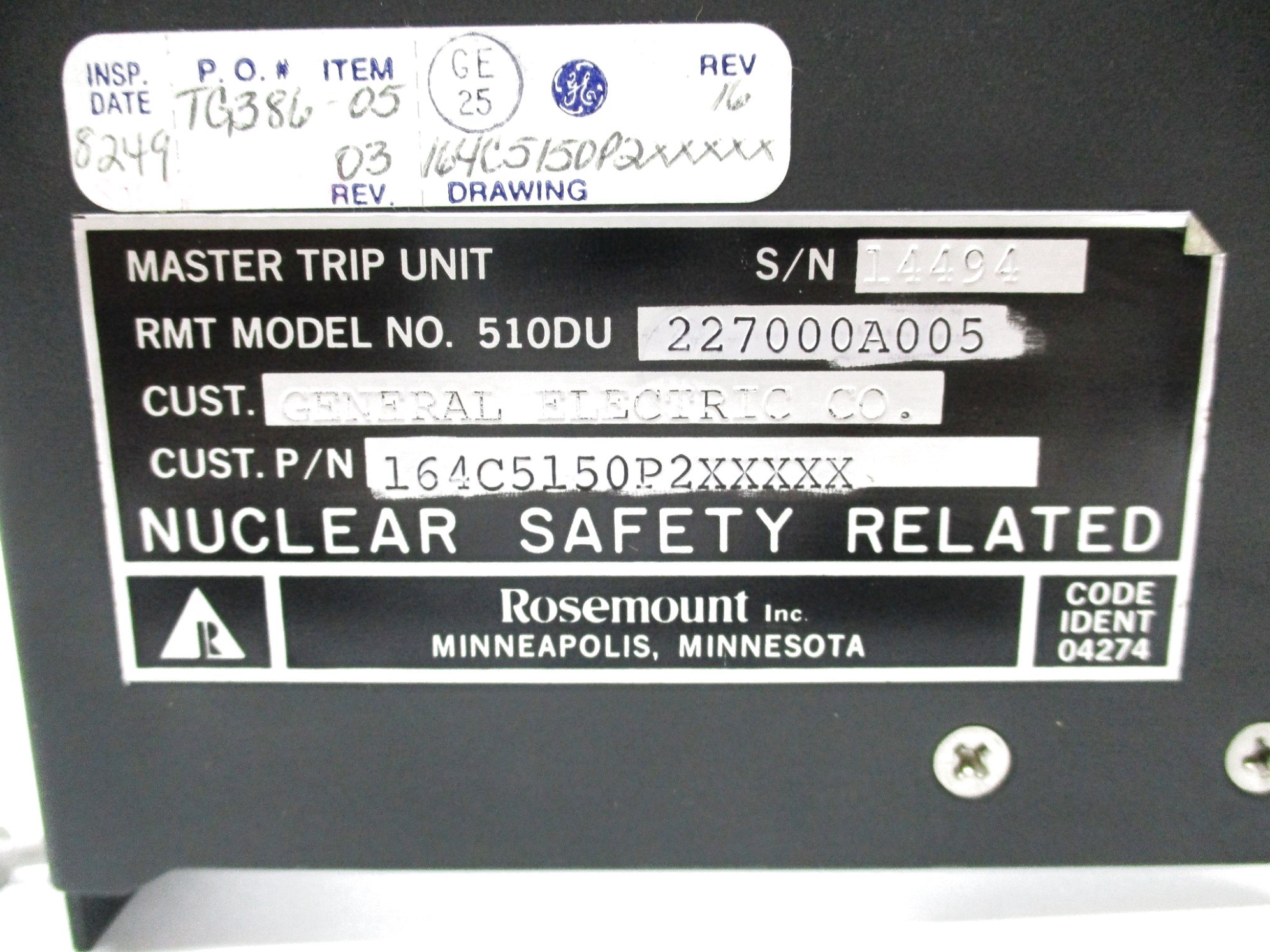 ROSEMOUNT 510DU227000A005 UNMP