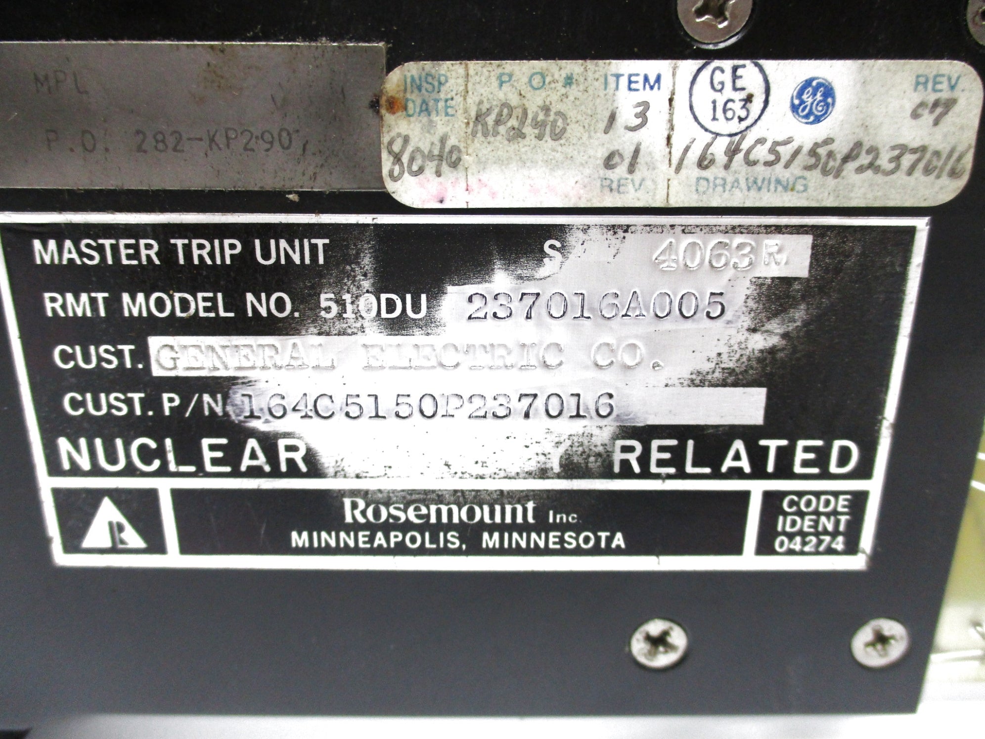 ROSEMOUNT 510DU237016A005 UNMP