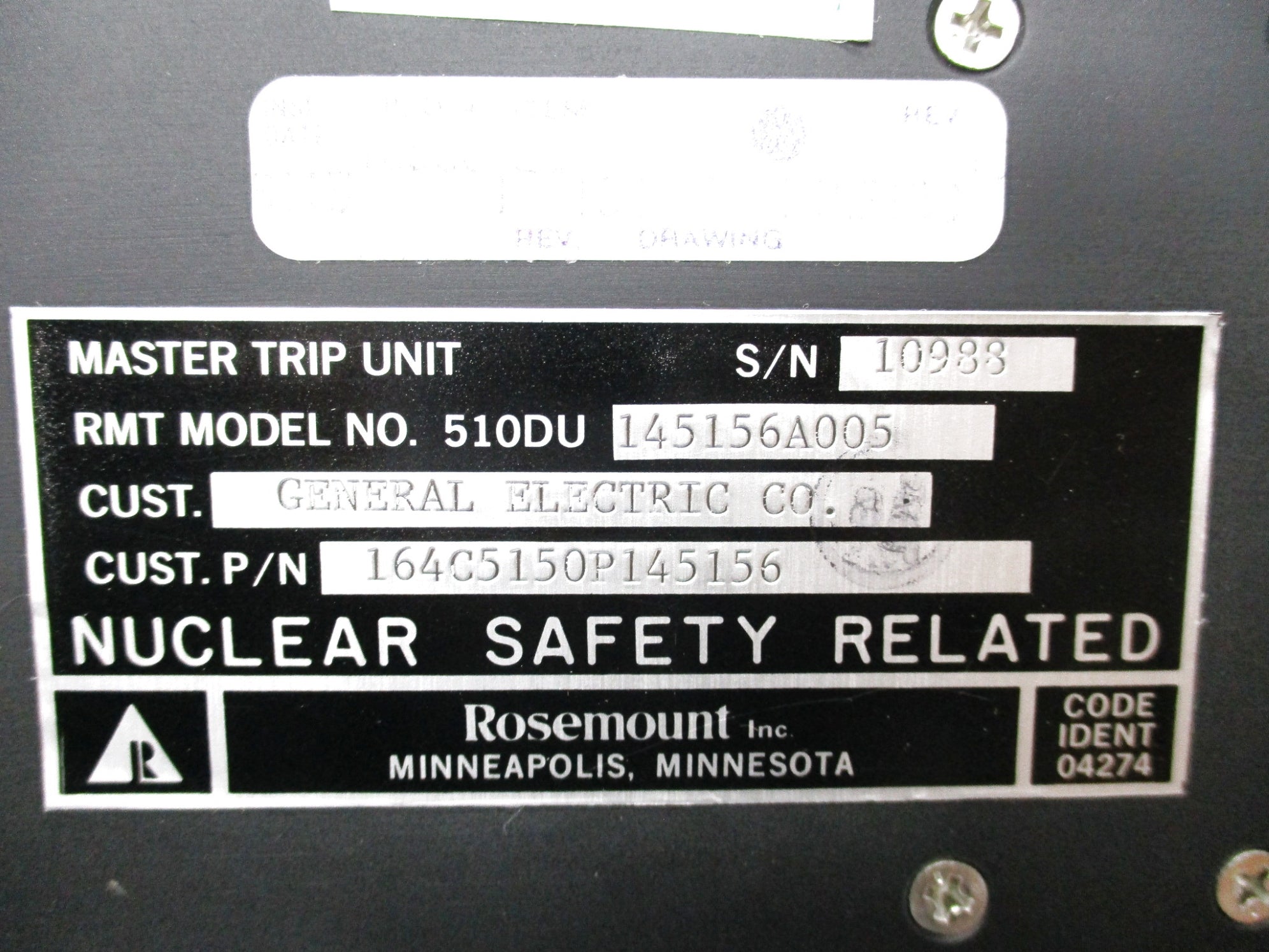 ROSEMOUNT 510DU145156A005 UNMP
