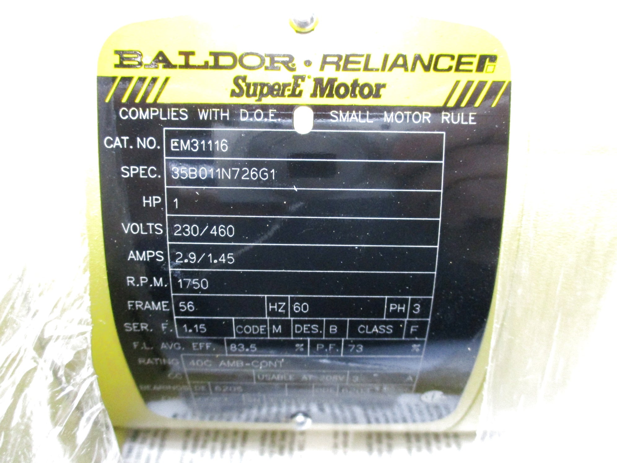 BALDOR EM31116 NSNP