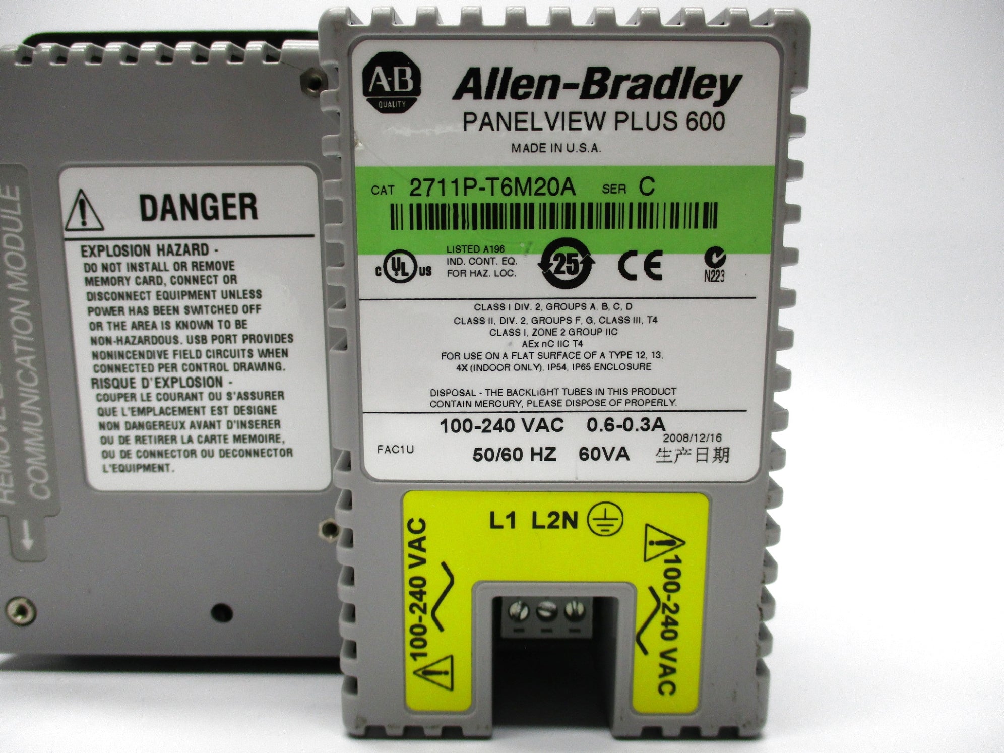 ALLEN BRADLEY 2711P-T6M20A SER. C UNMP