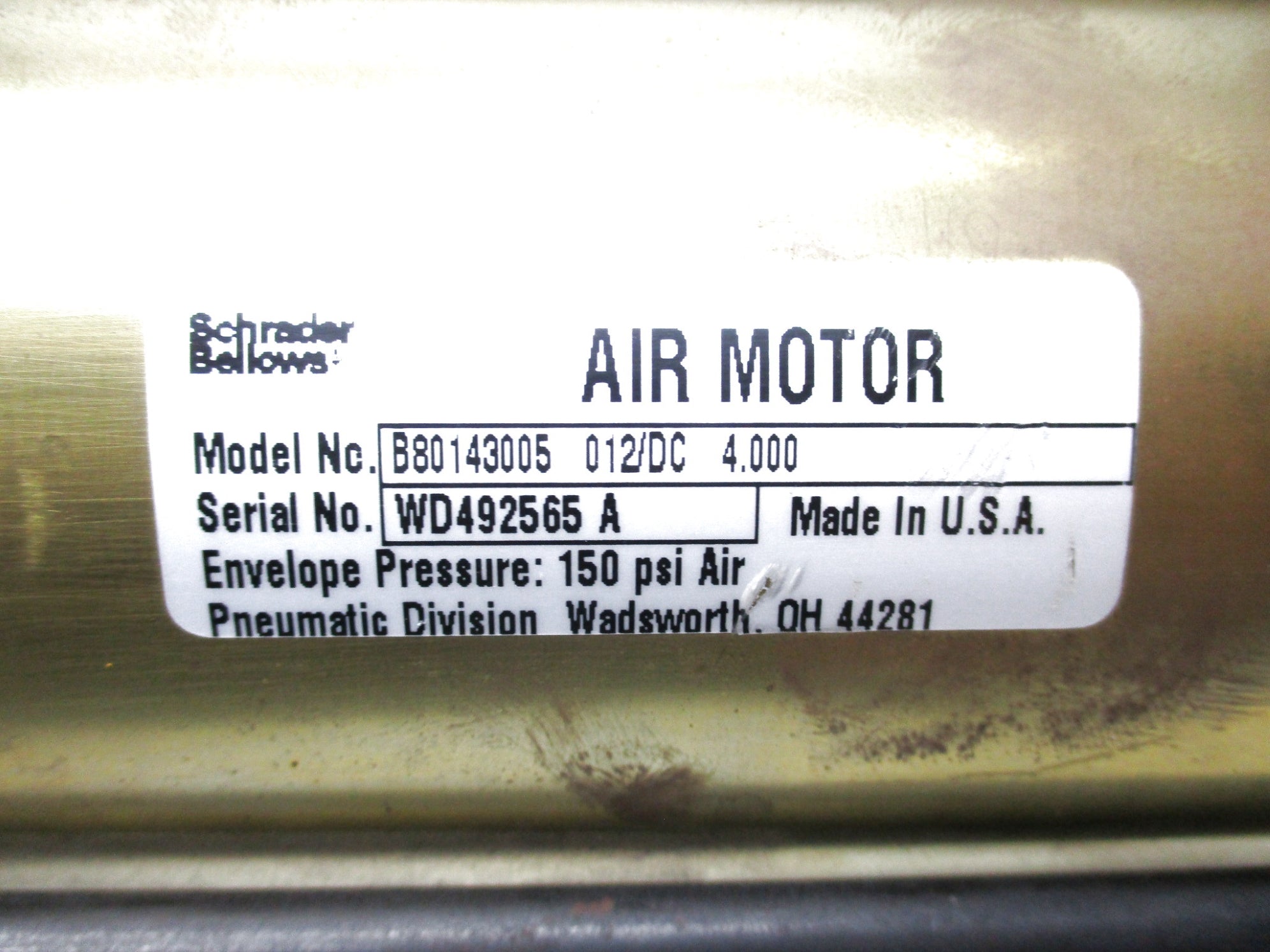 SCHRADER B80143005012/DC4.000 NSNP