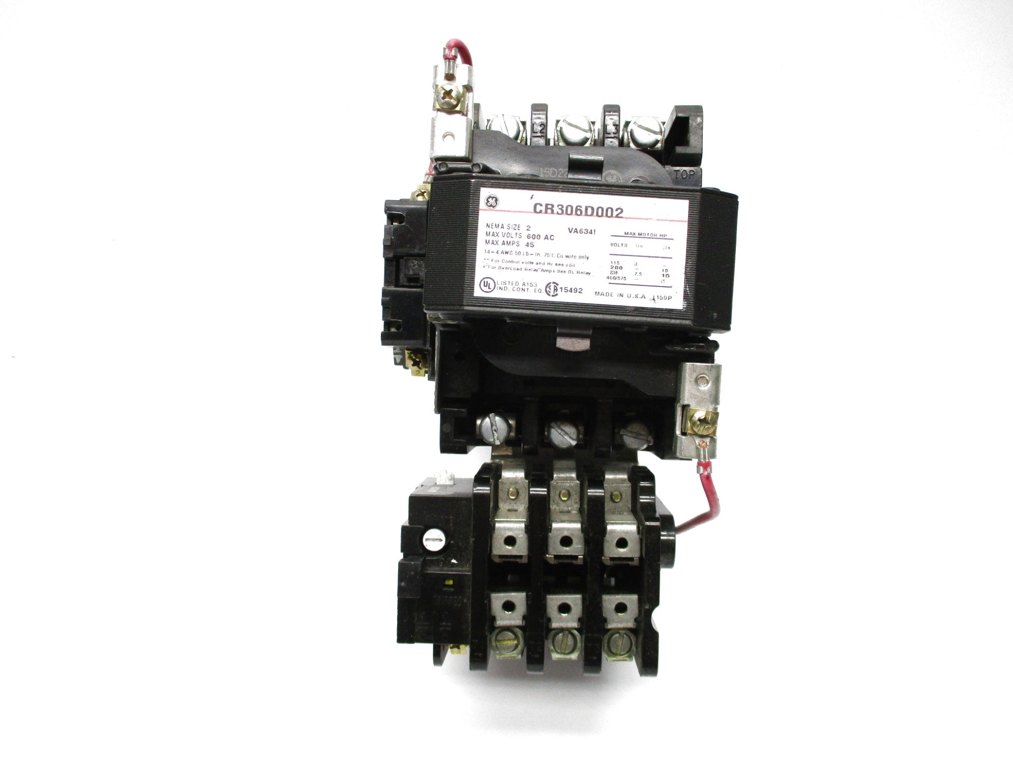 GENERAL ELECTRIC CR306D002 600V 45A UNMP