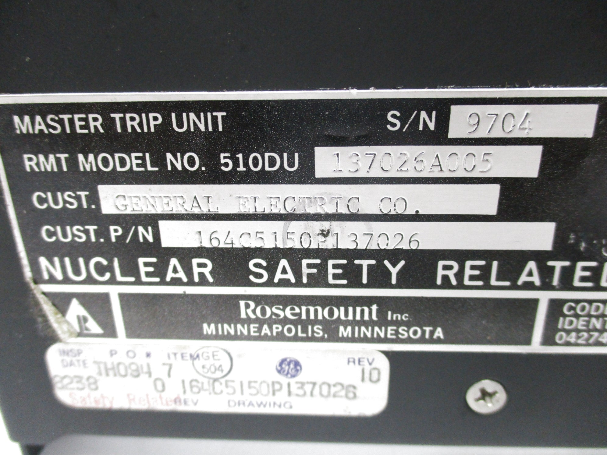 ROSEMOUNT 510DU137026A005 UNMP