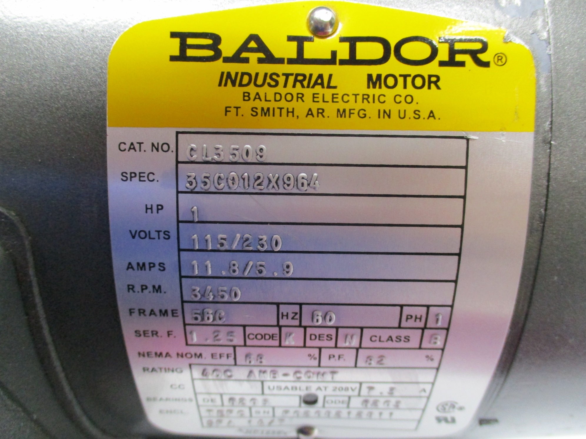BALDOR CL3509 NSNP