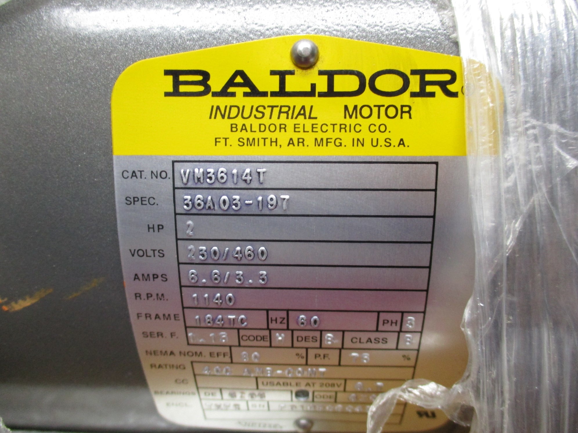 BALDOR VM3614T NSNP