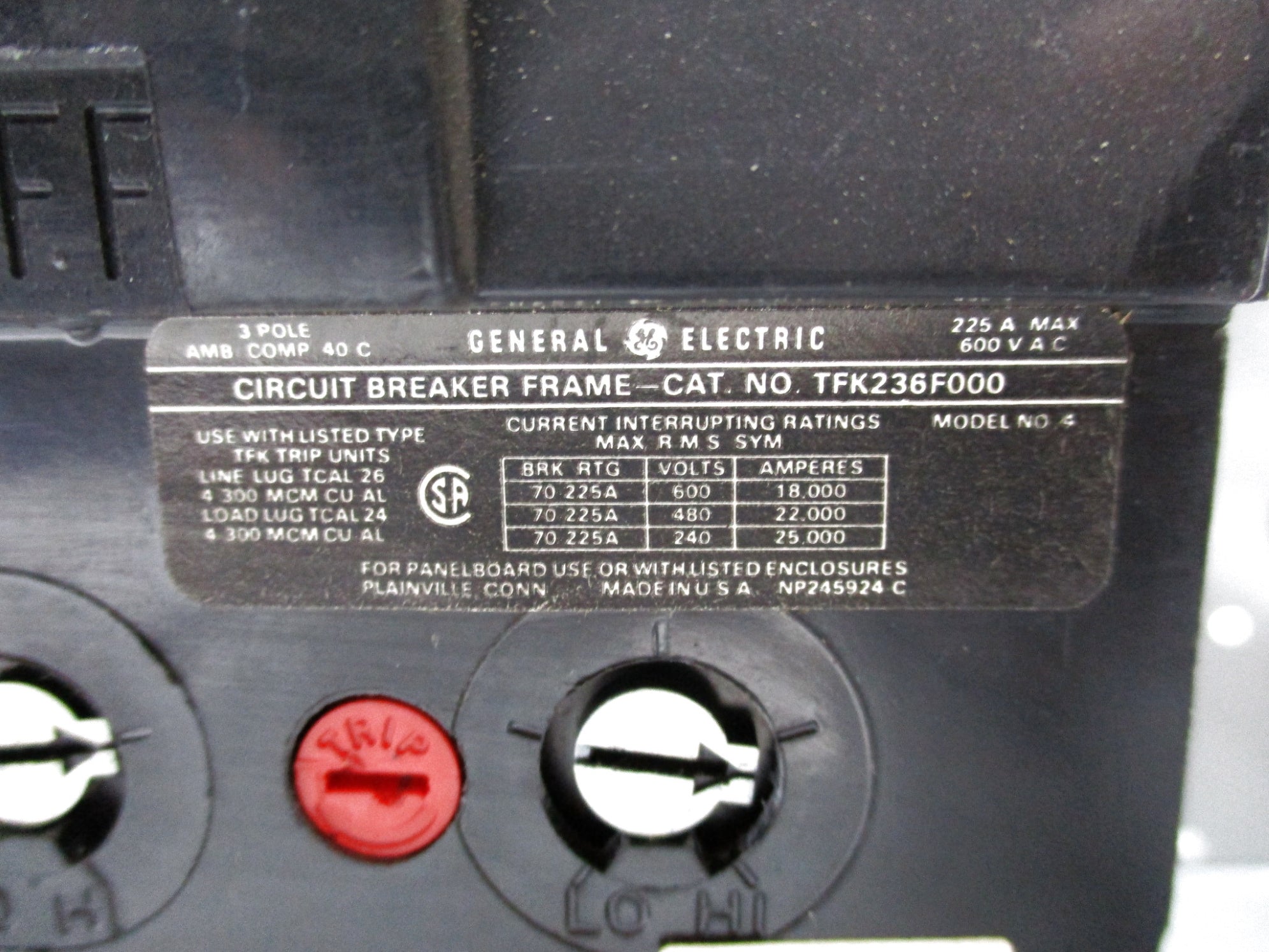 GENERAL ELECTRIC MODEL 8000 NSNP