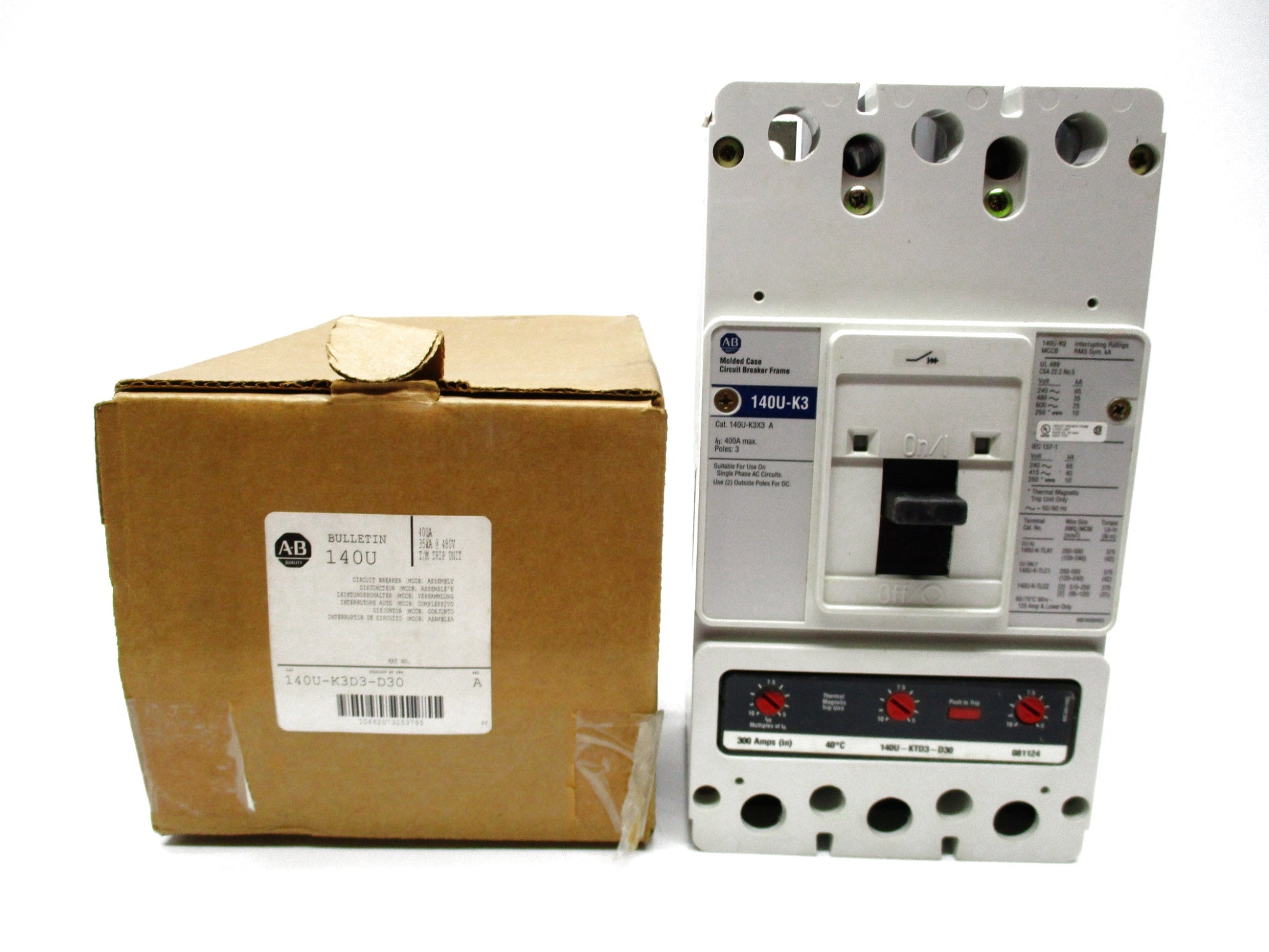 ALLEN BRADLEY 140U-K3D3-D30 SER. A 400A 480V NSMP