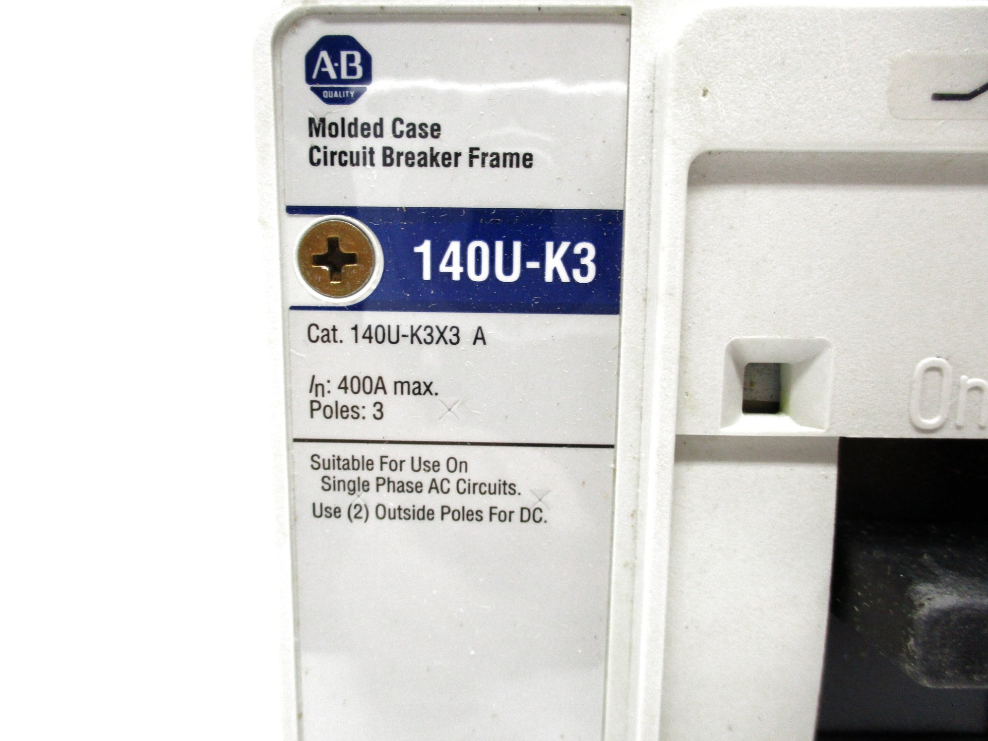 ALLEN BRADLEY 140U-K3D3-D30 SER. A 400A 480V NSMP