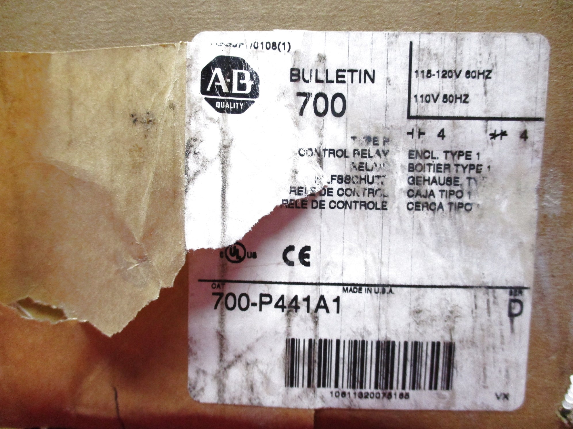 ALLEN BRADLEY 700-P441A1 SER. D NSMP
