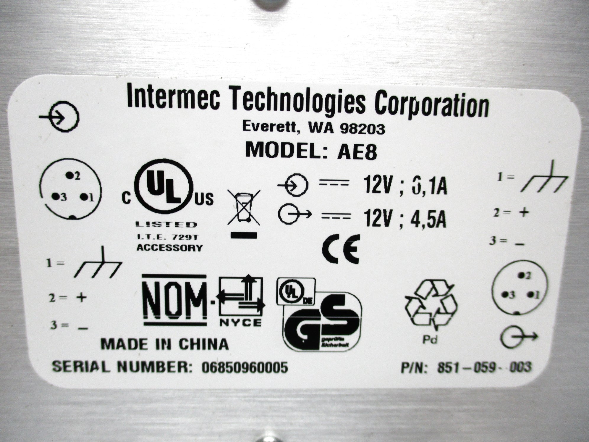 INTERMEC 851-059-003 NSNP