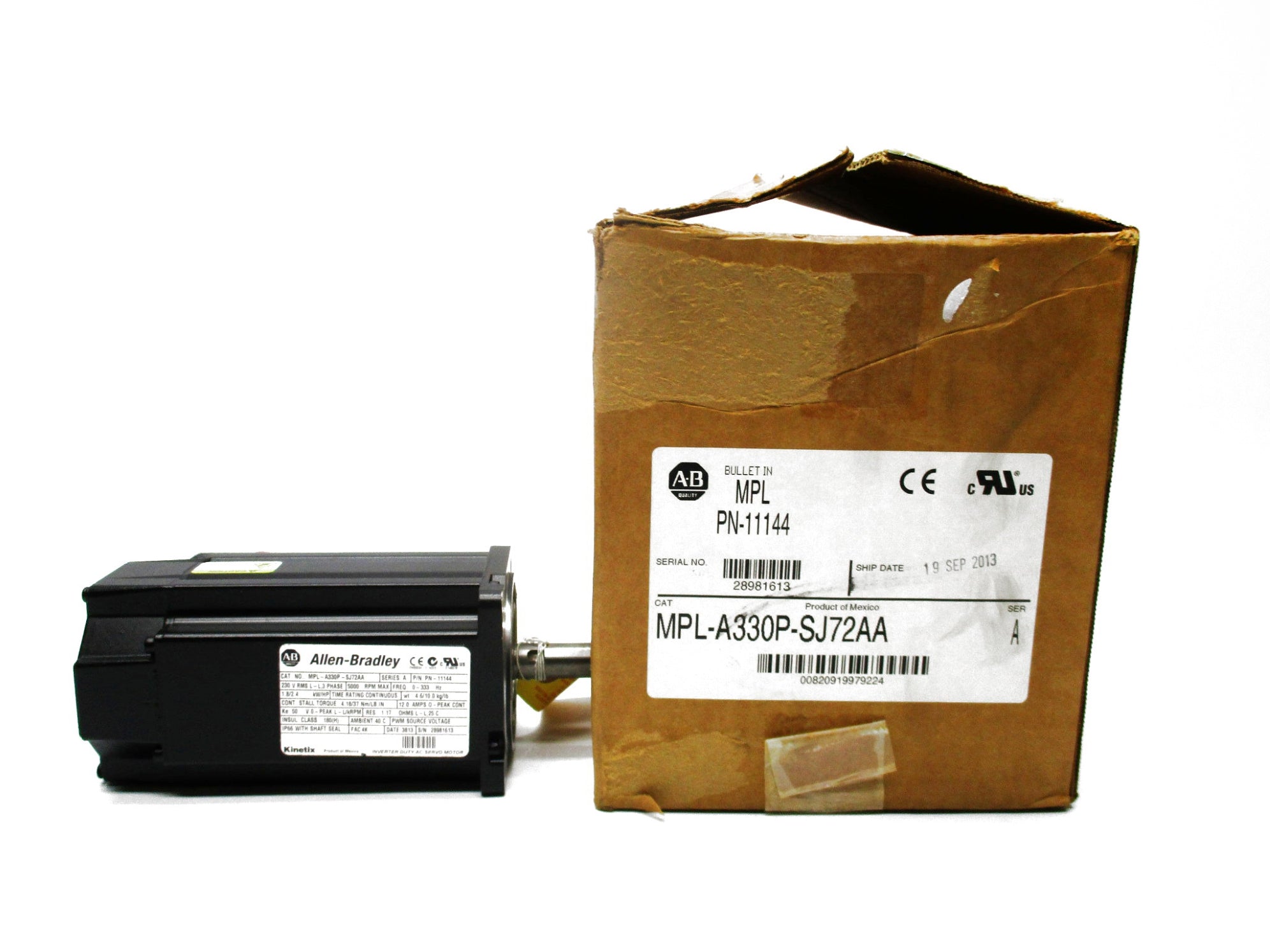 ALLEN BRADLEY MPL-A330P-SJ72AA SER. A NSMP