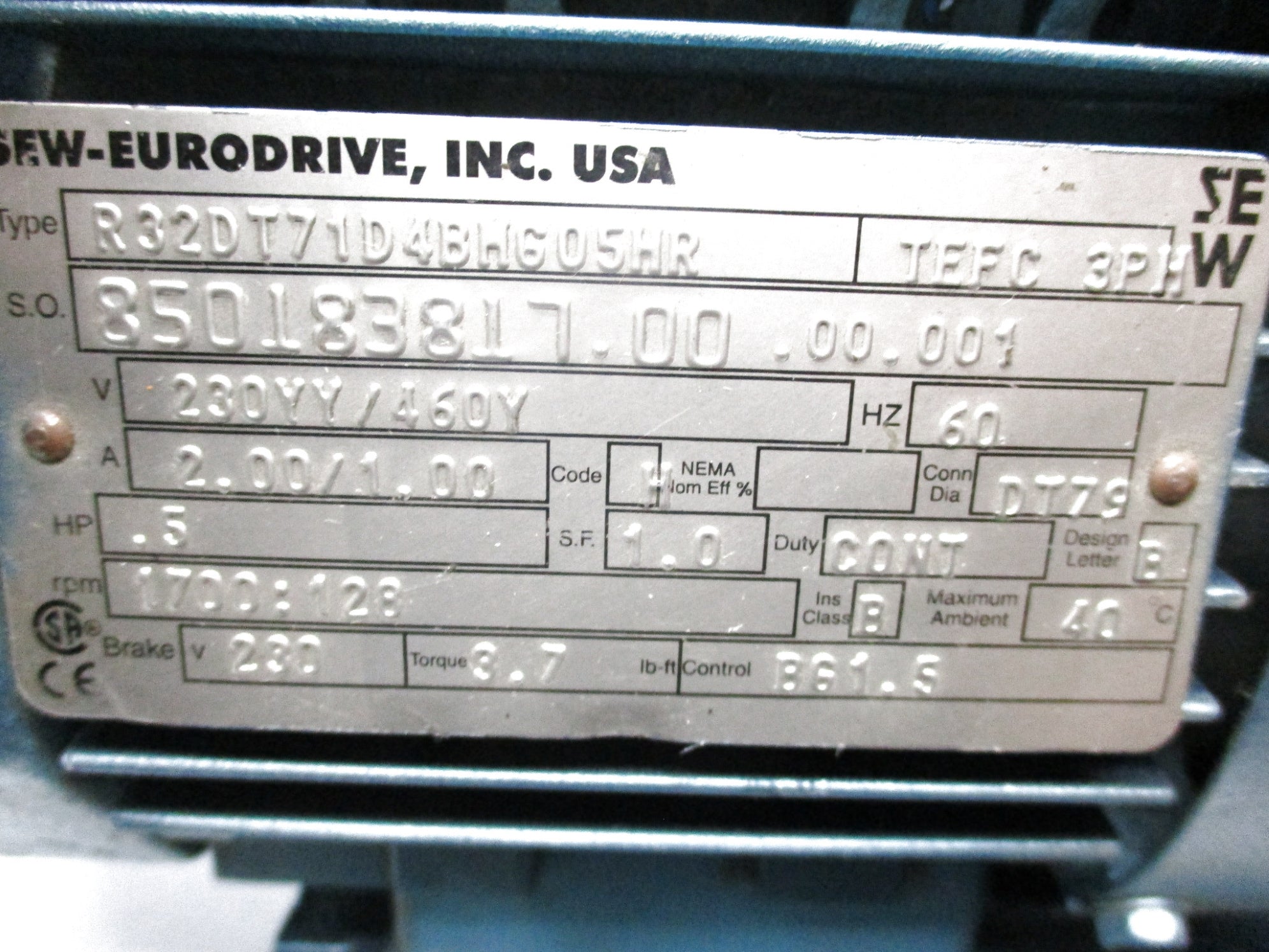 SEW-EURODRIVE R32DT71D4BMG05HR NSNP