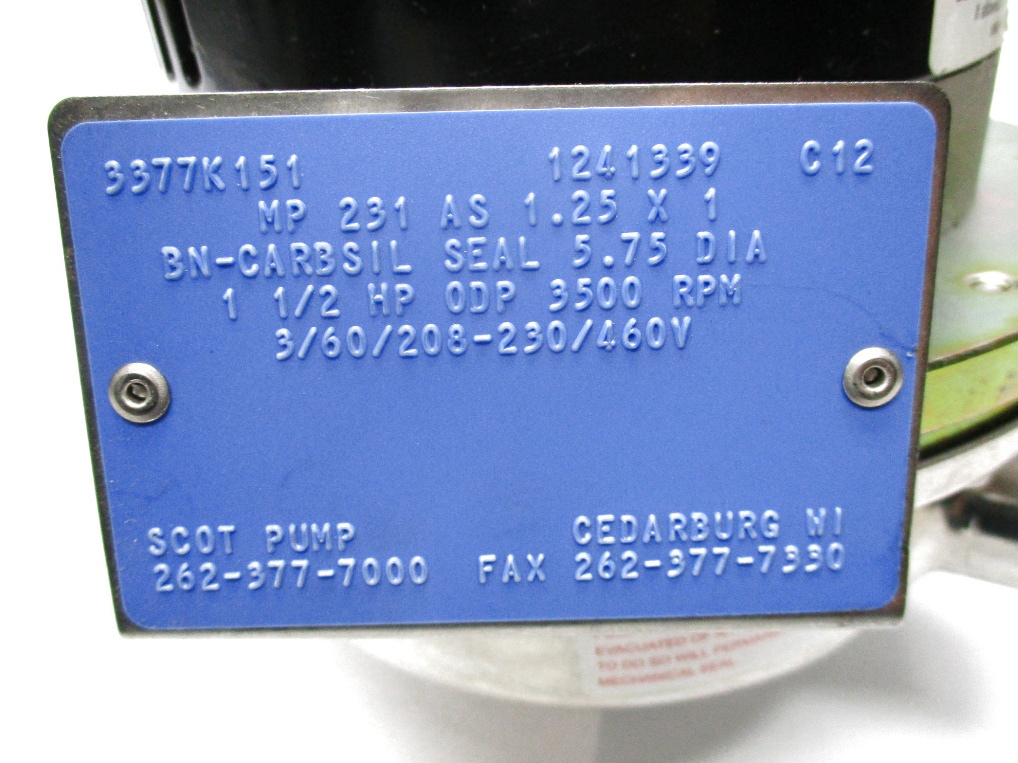 SCOT PUMP 3377K151 NSNP
