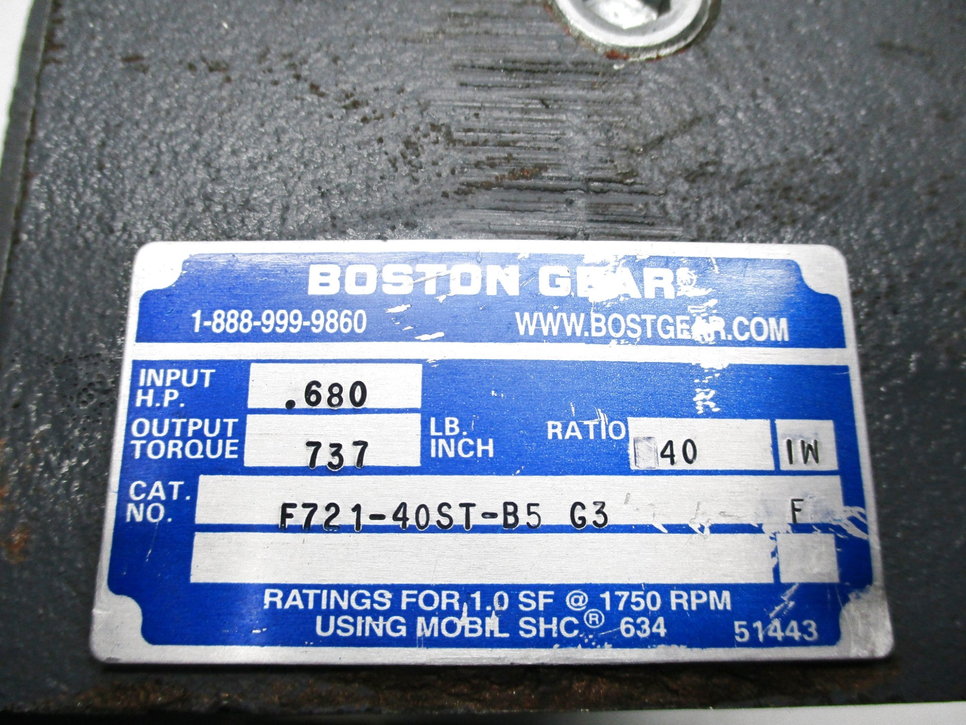 BOSTON GEAR F721-40ST-B5-G3 NSNP