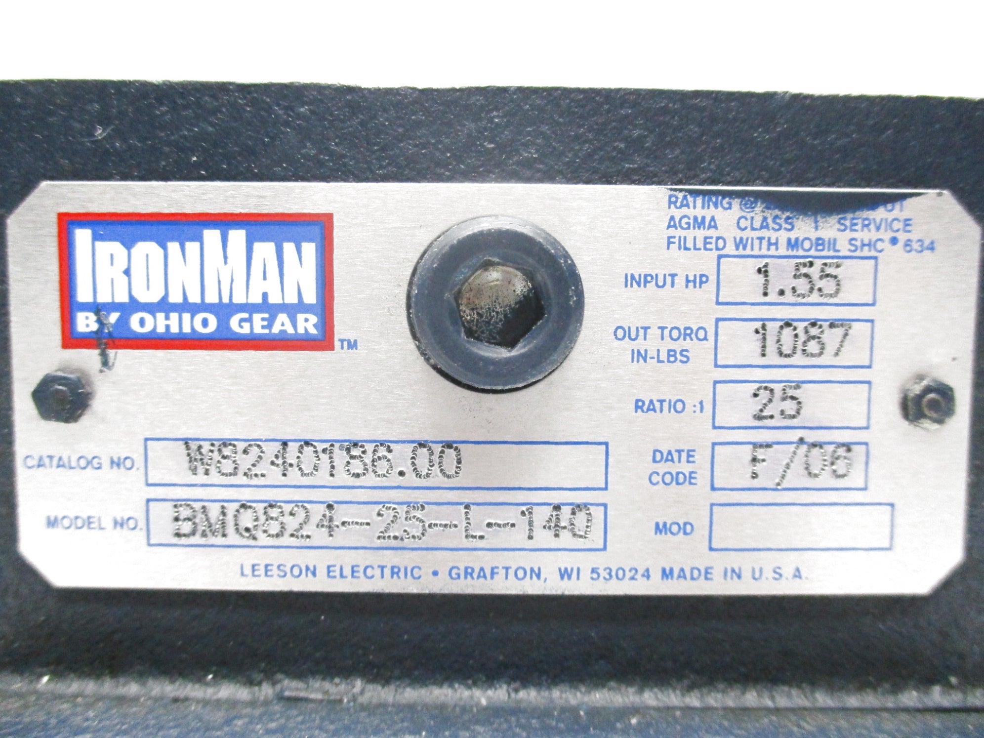 GROVE GEAR BMQ824-25-L-140 NSNP