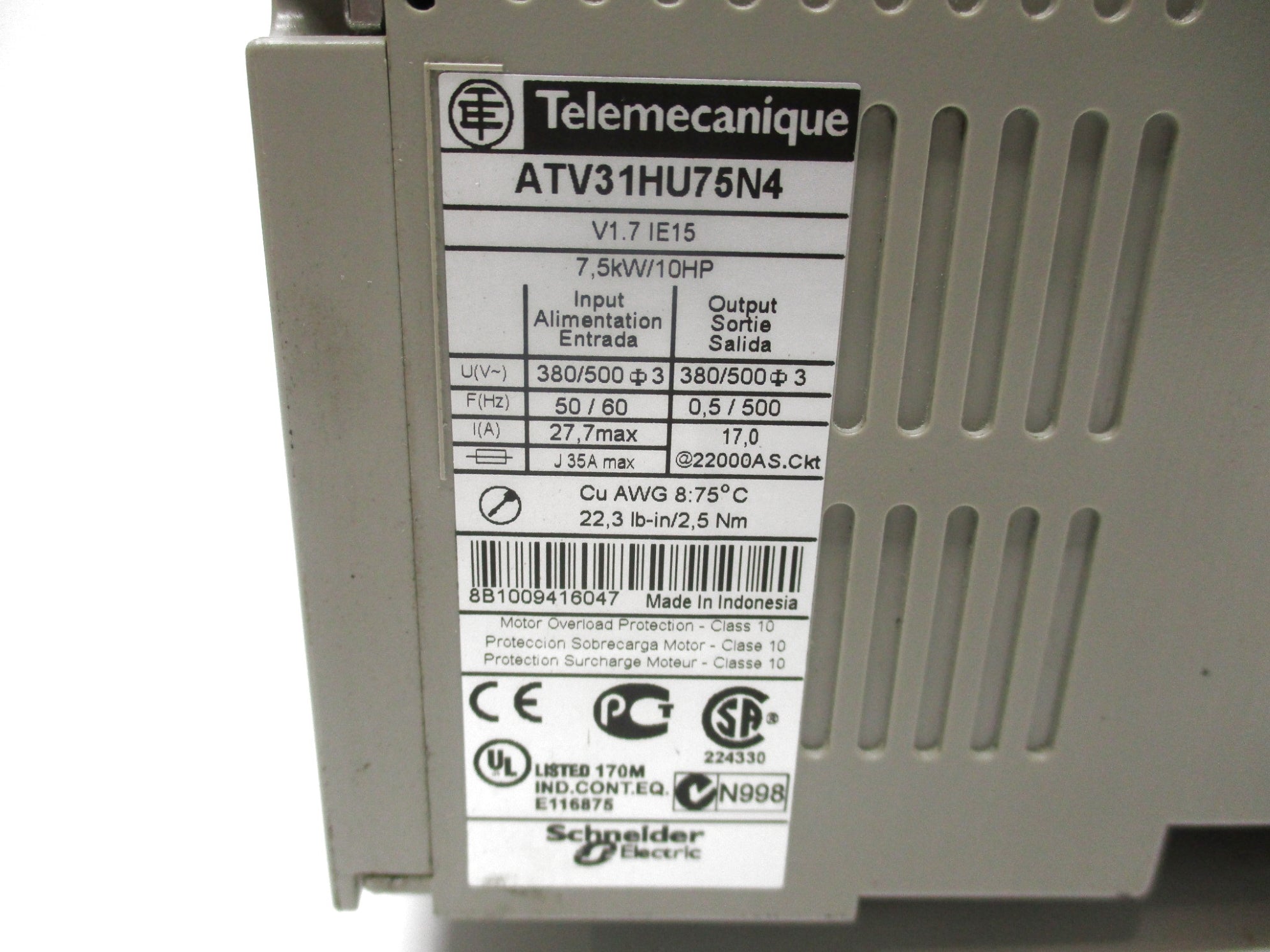 TELEMECANIQUE ATV31UH75N4 UNMP