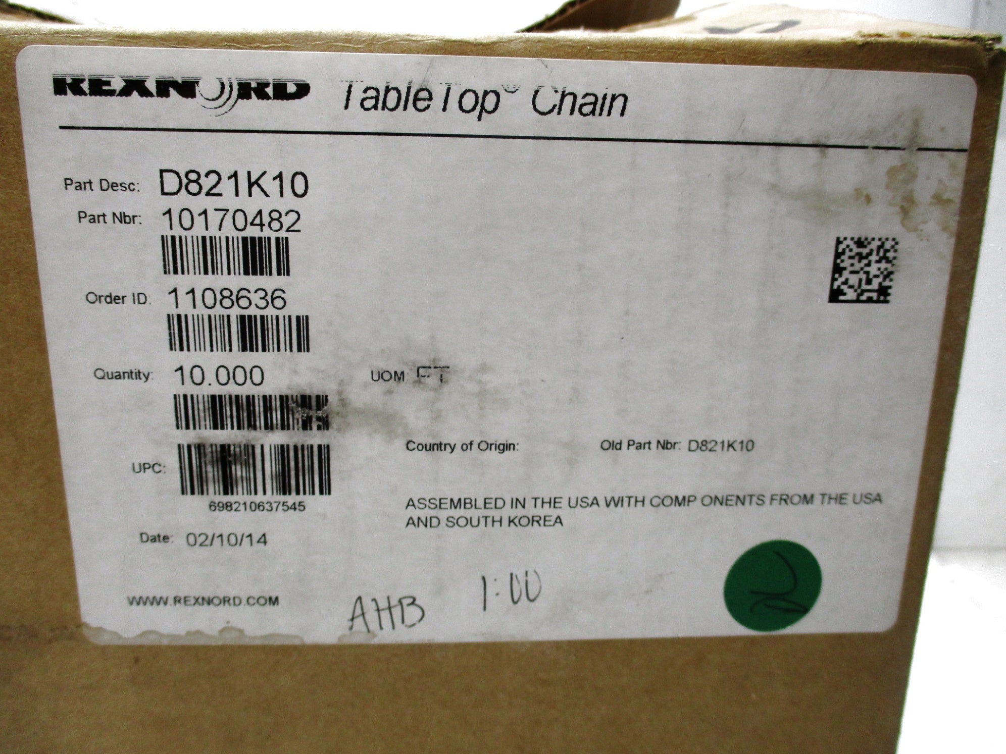 REXNORD D821K10 NSMP