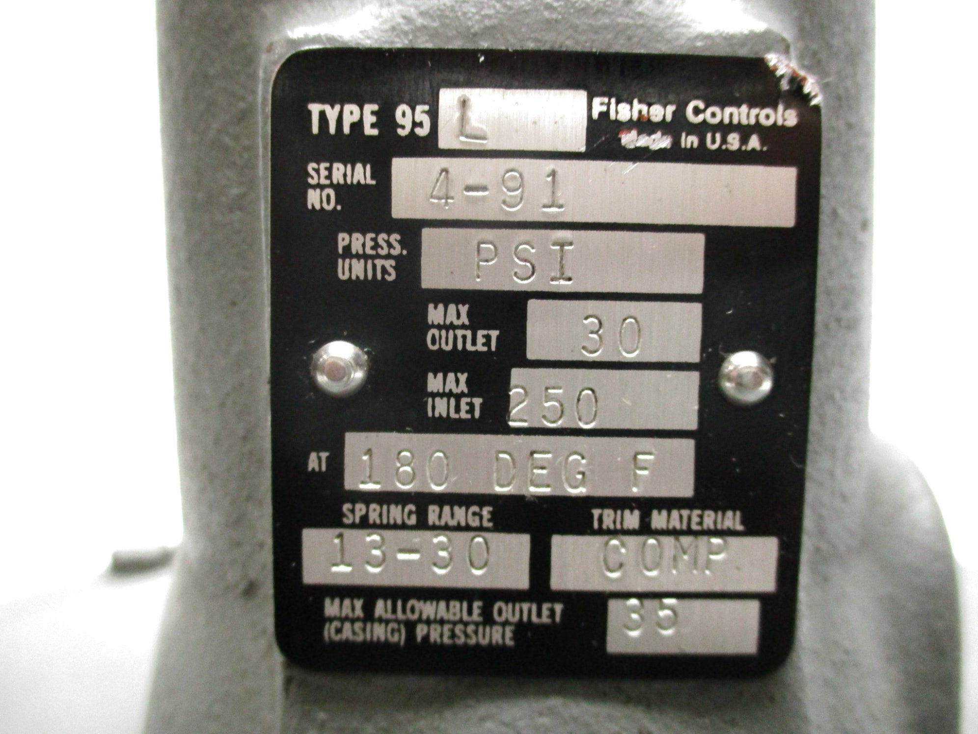 FISHER TYPE 95L NSNP
