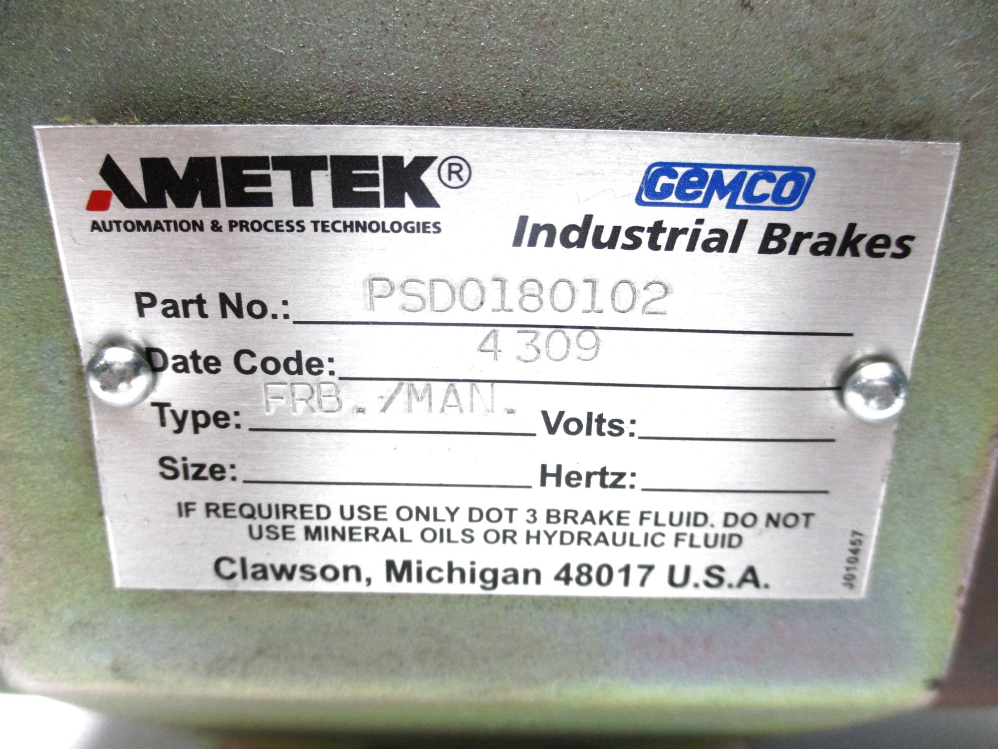 AMETEK PSD0180102 NSNP