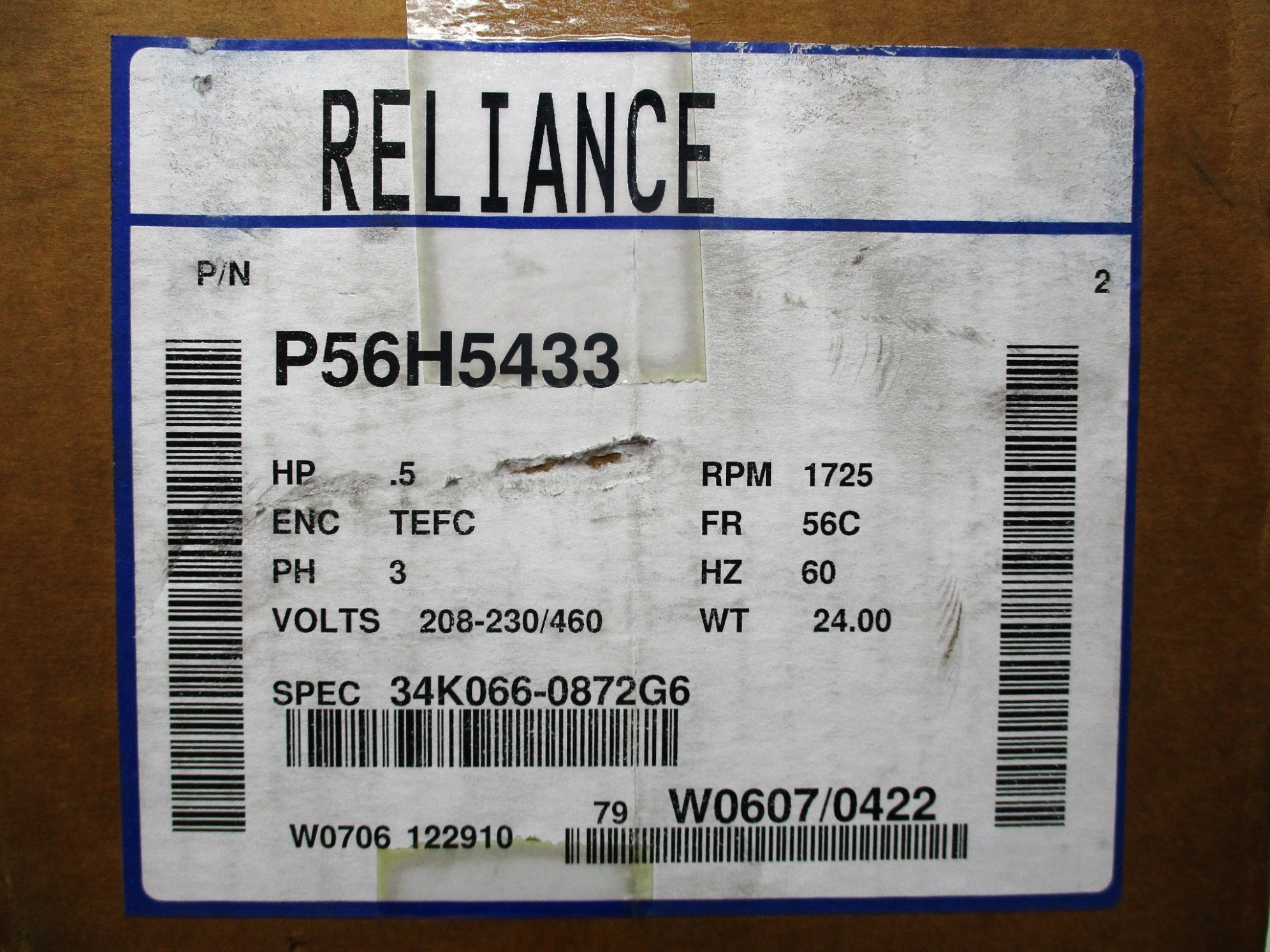 RELIANCE ELECTRIC P56H5433 NSMP