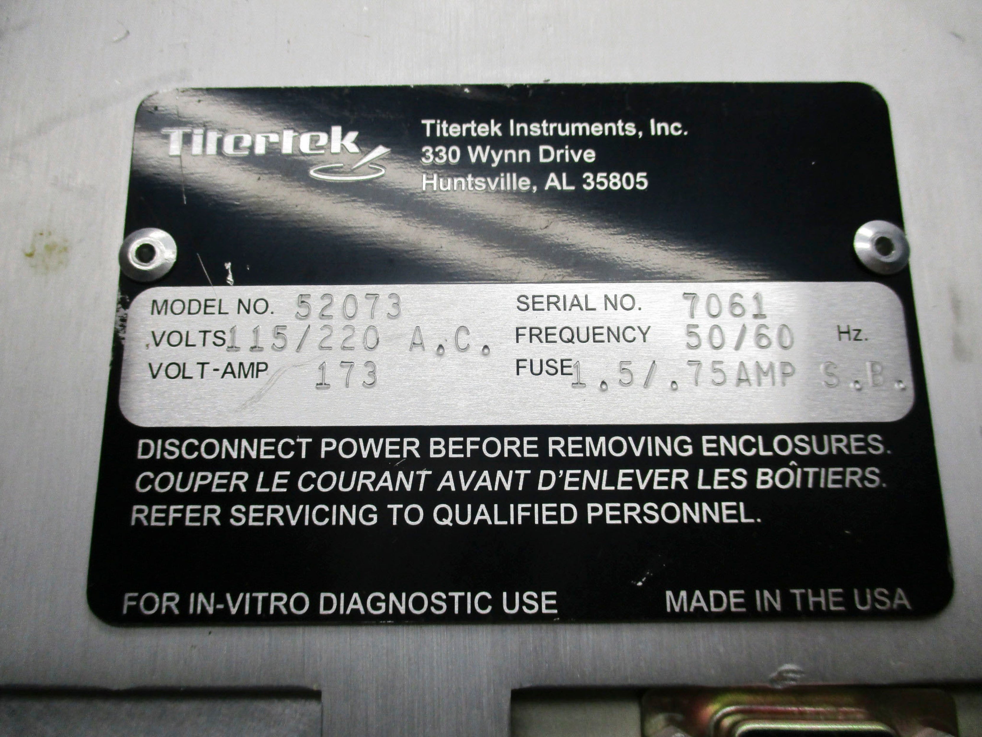 TITERTEK 52073 UNMP