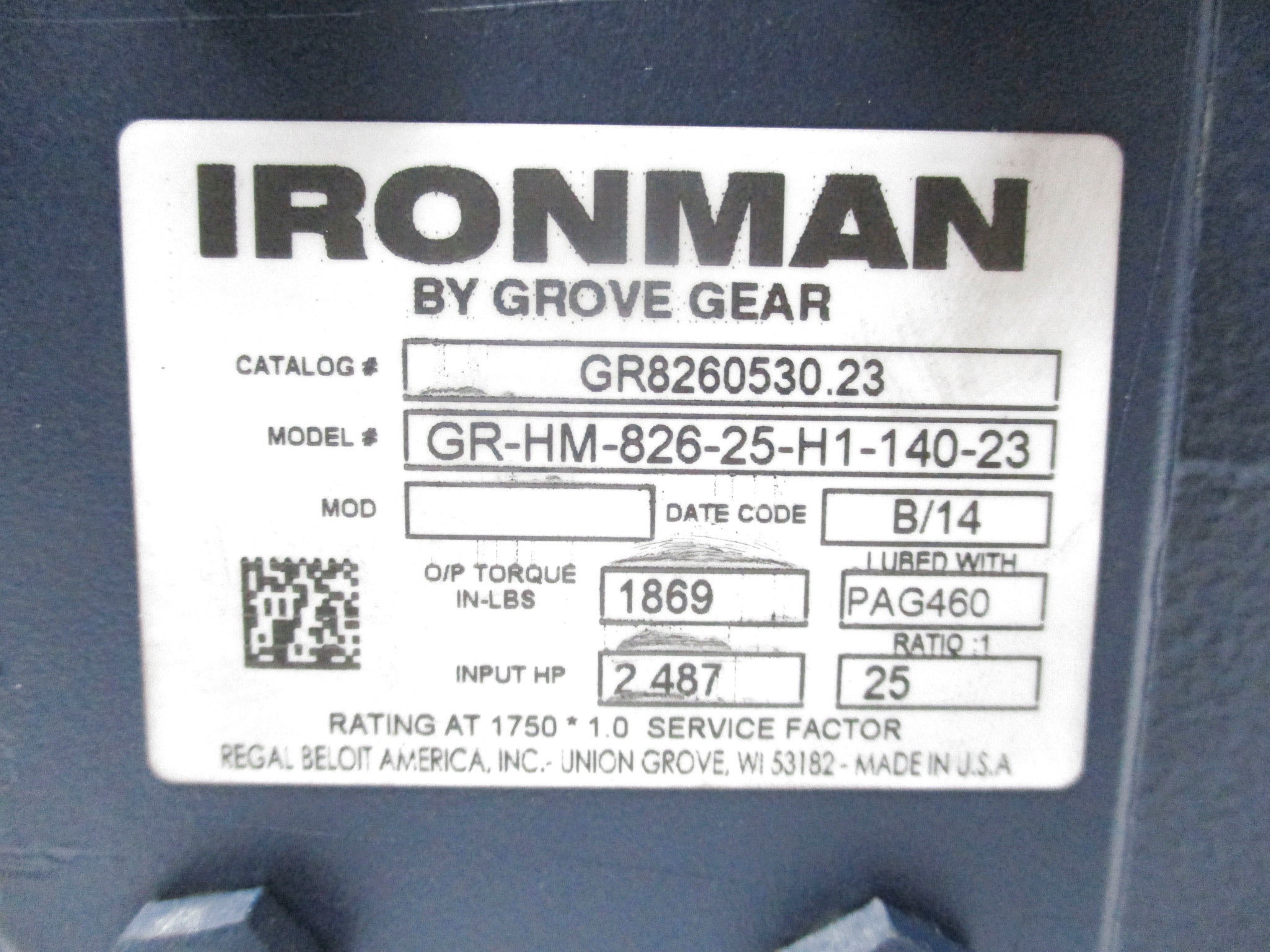 GROVE GEAR GR-HM-826-25-H1-140-23 NSNP