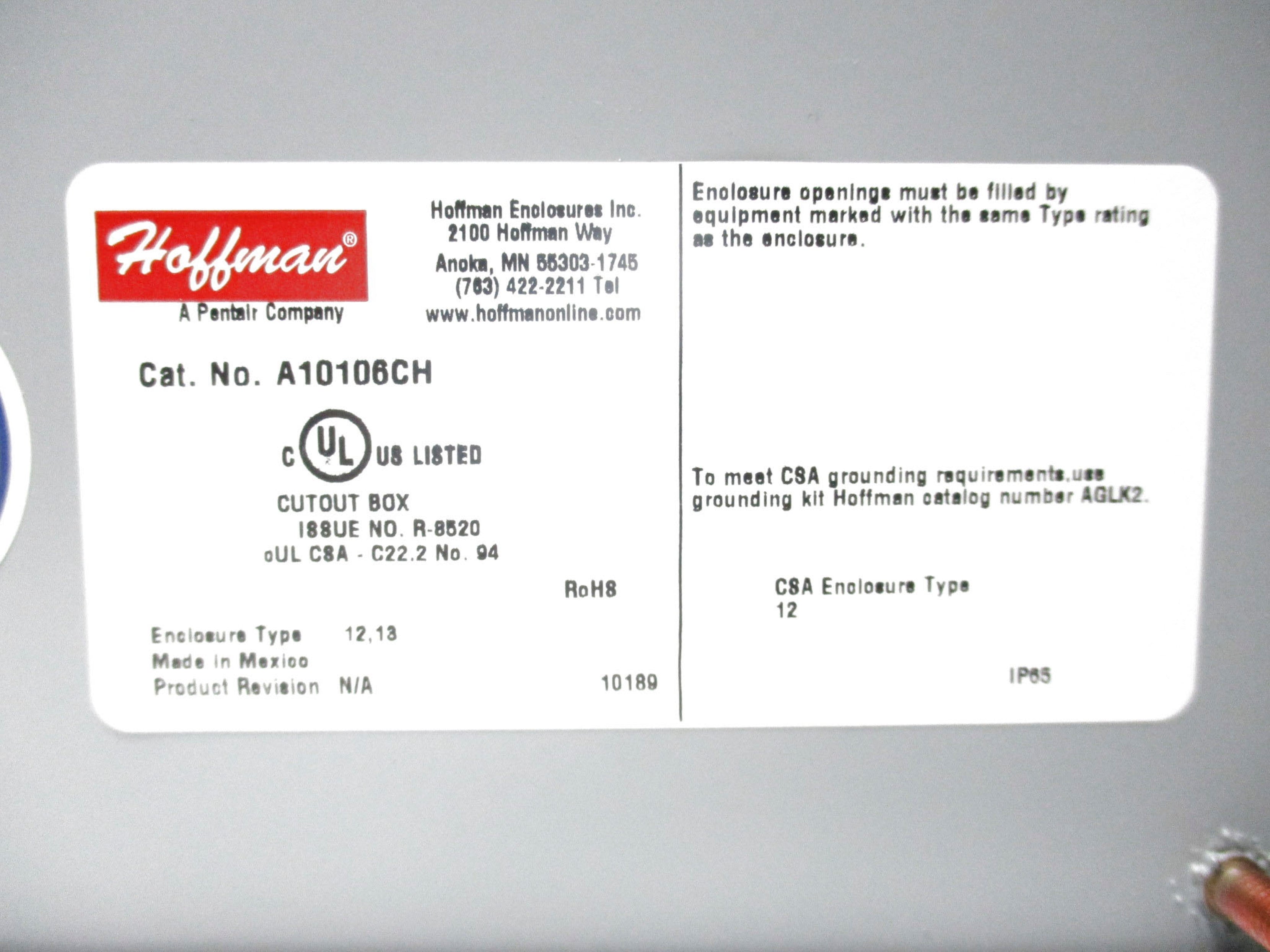 HOFFMAN A10106CH NSNP