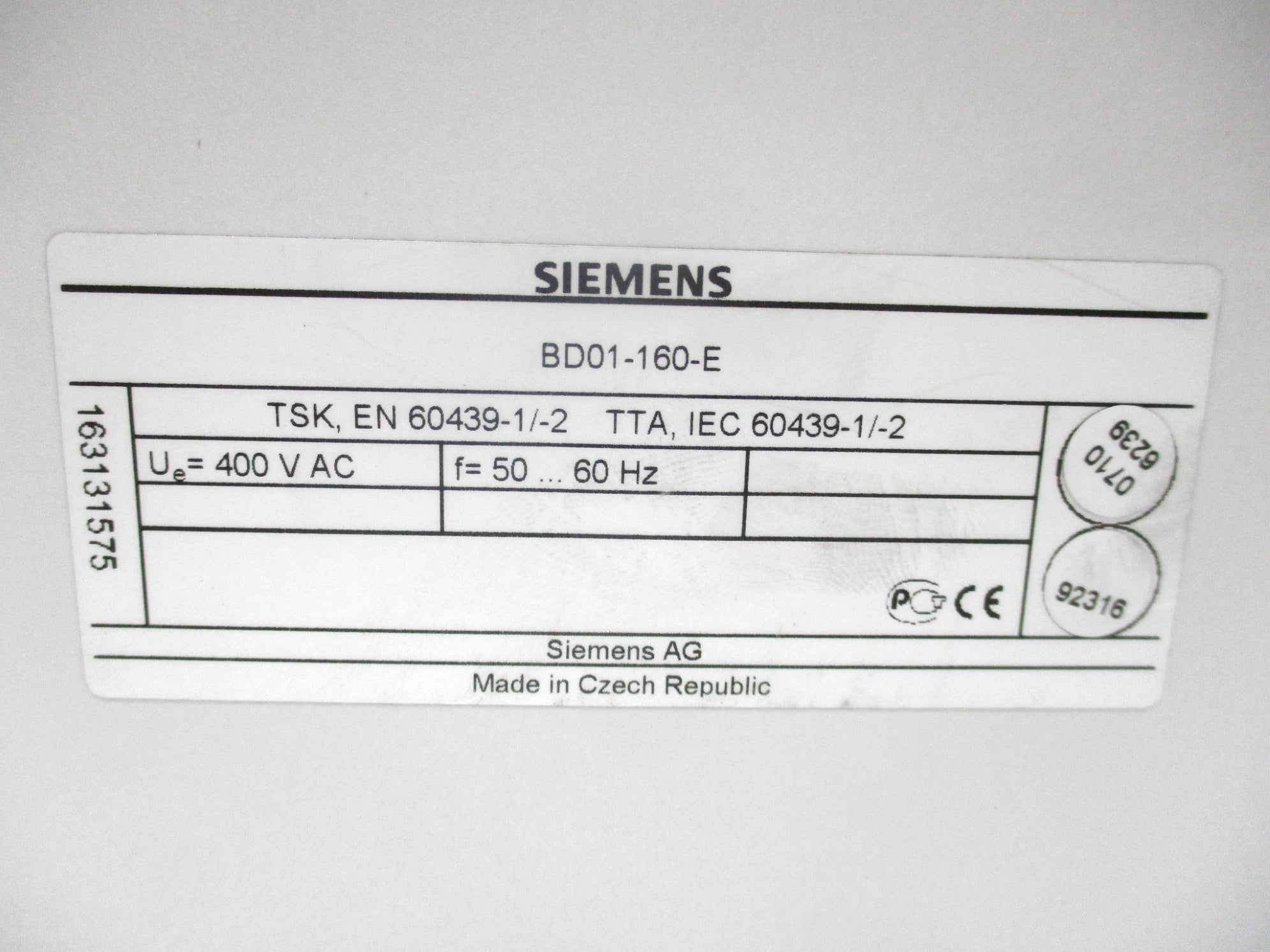 SIEMENS BD01-160-E NSNP