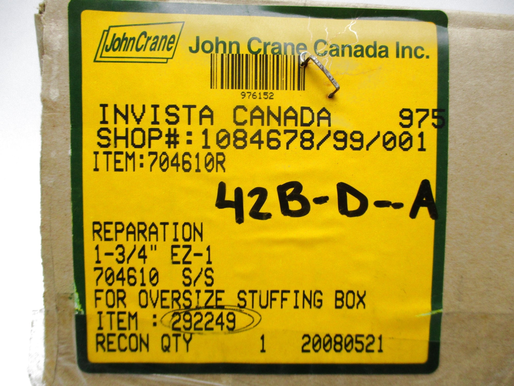 JOHN CRANE 292249 EZ-1 NSMP