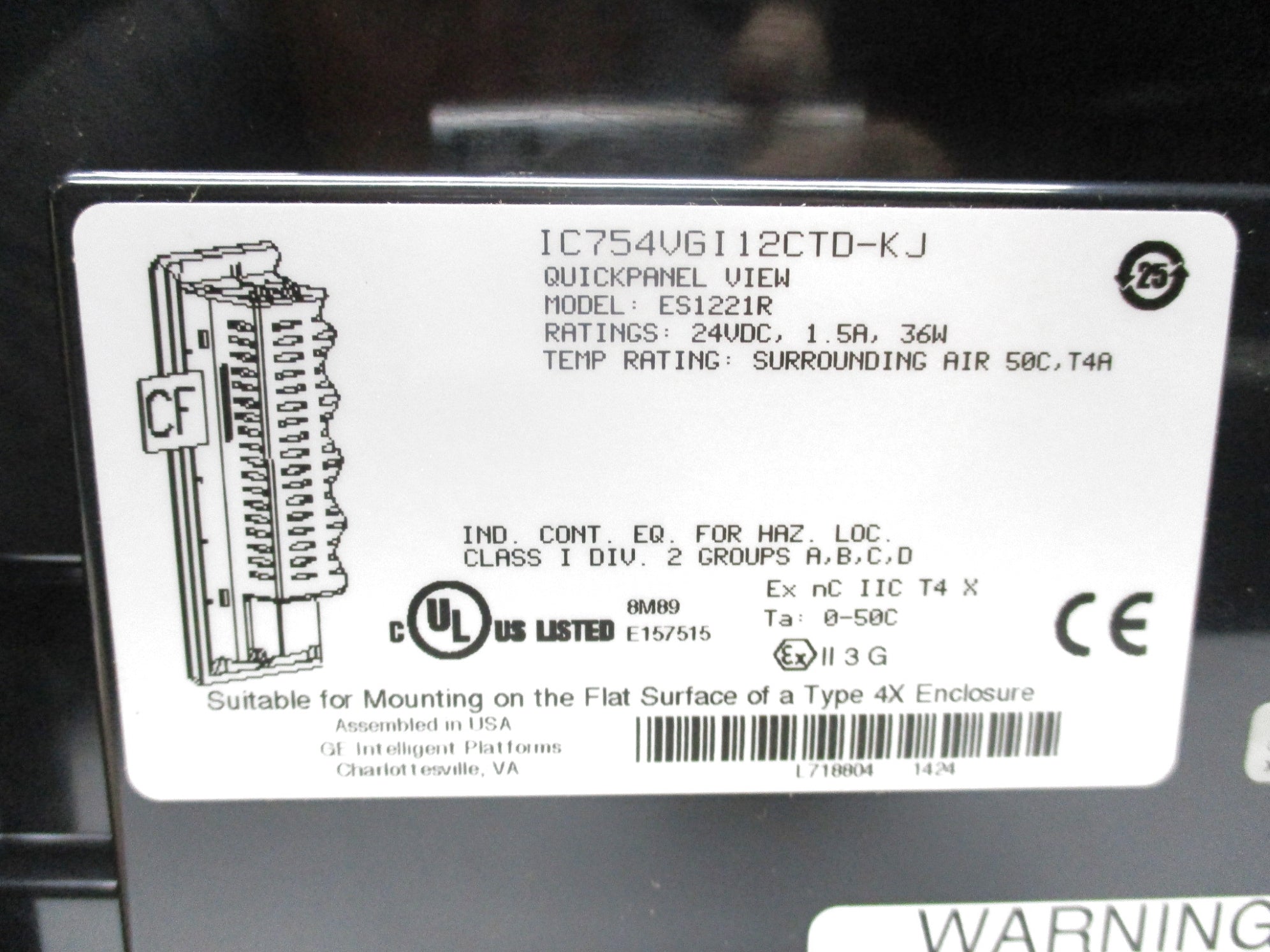 GENERAL ELECTRIC IC754VGI12CTD-KJ NSMP