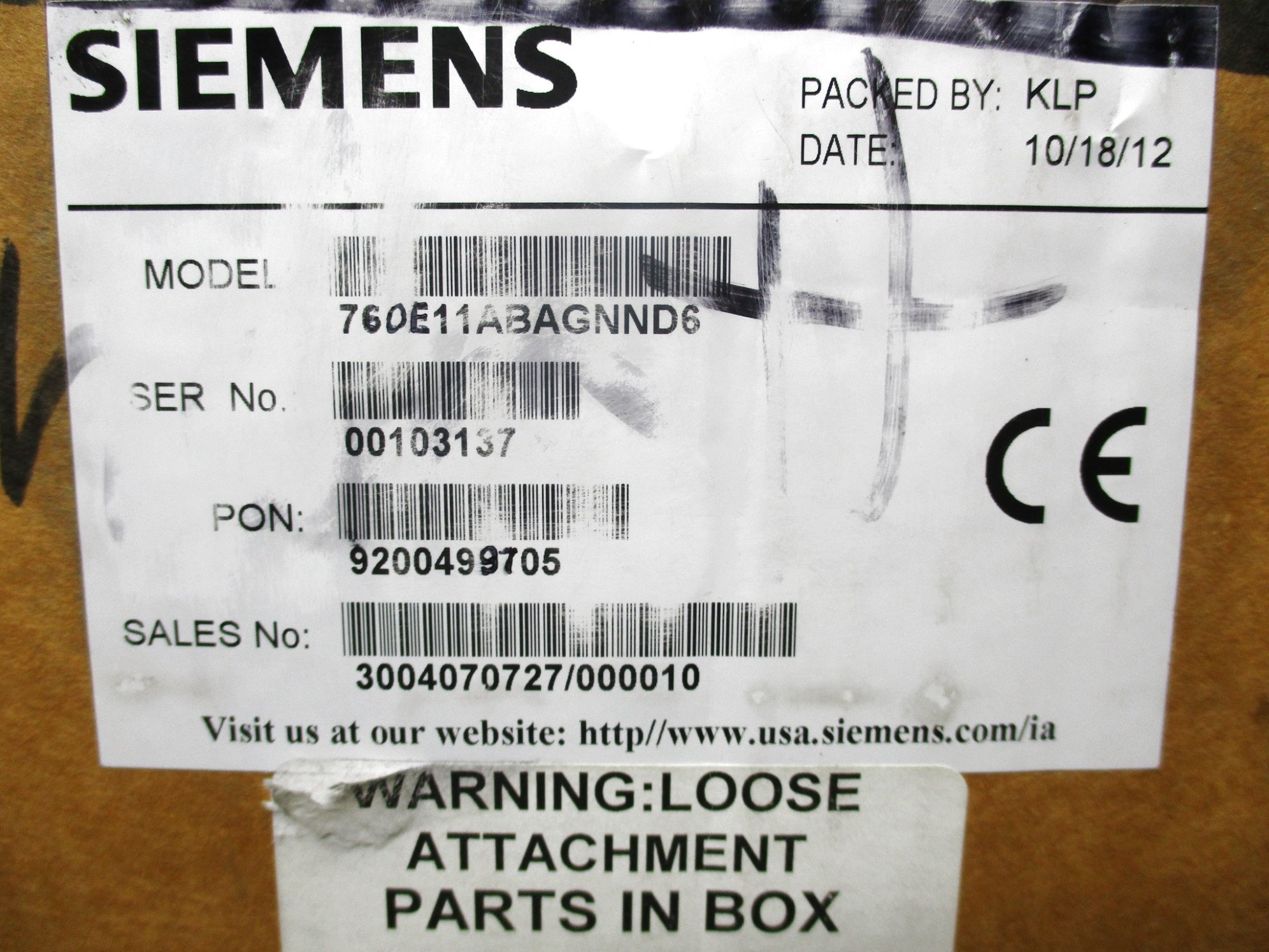 SIEMENS 760E11ABAGNND6 NSMP
