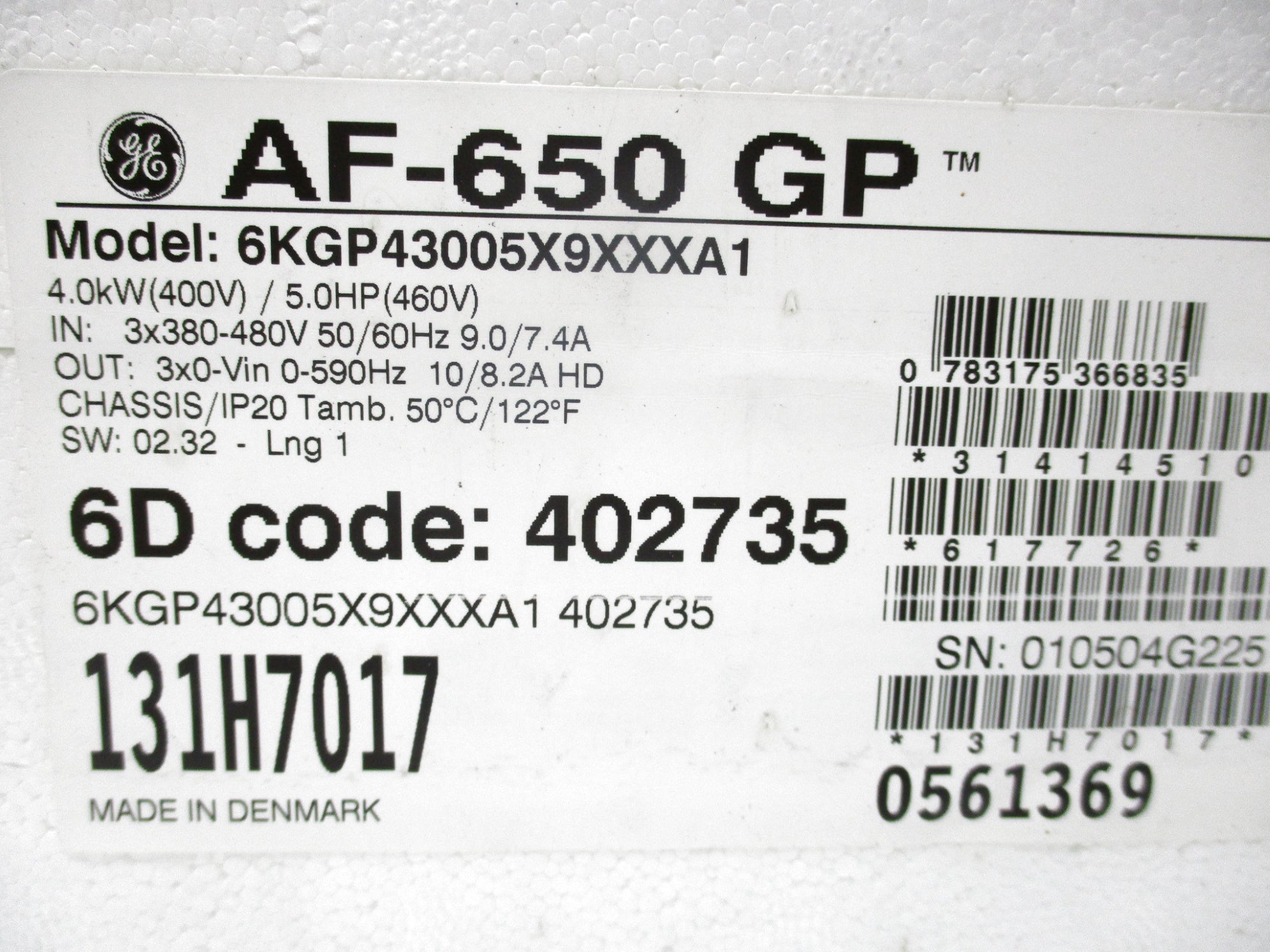 GENERAL ELECTRIC AF-650GP NSMP