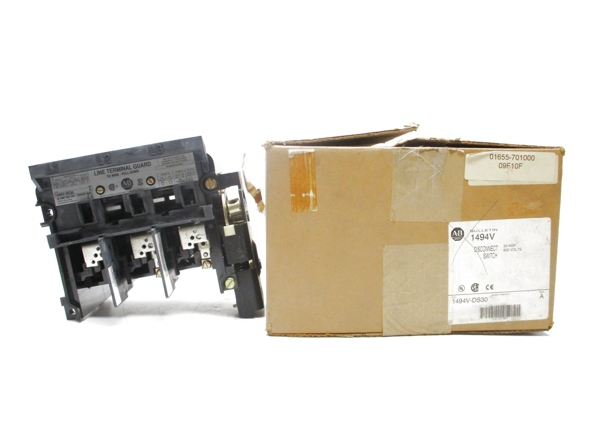 ALLEN BRADLEY 1494V-DS30 SER. A 600VAC 30A (AS PICTURED) NSMP