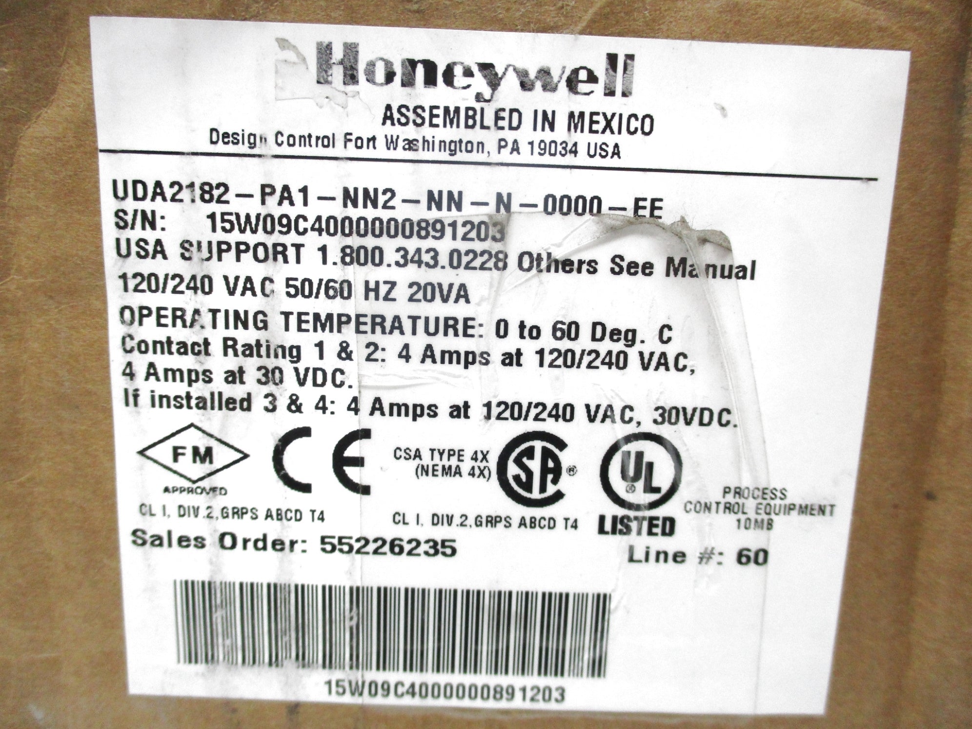 HONEYWELL UDA2182-PA1-NN2-NN-N-0000-EE NSMP