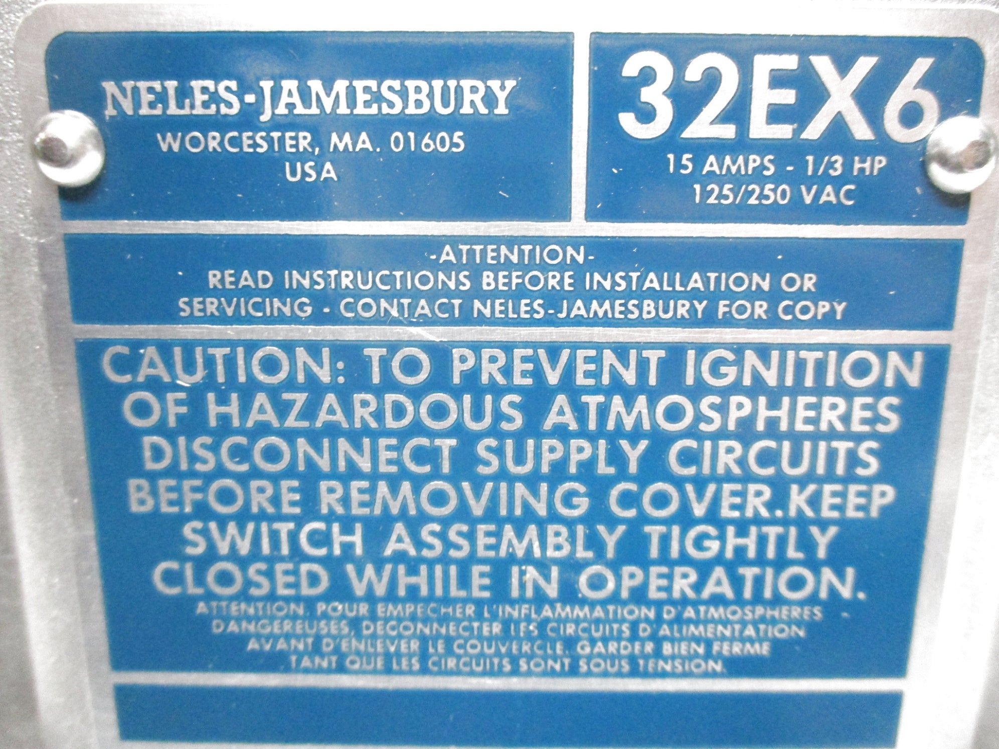 NELES-JAMESBURY 32EX6 NSNP