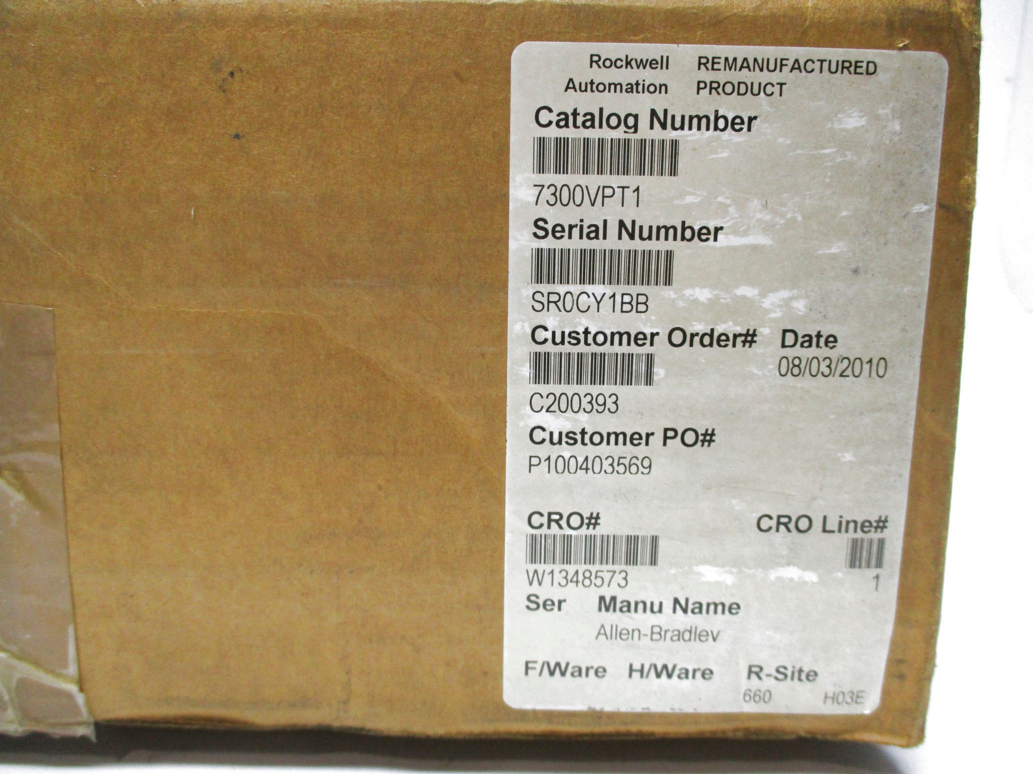 INDUSTRIAL SPARE PART 7300VPT1 REMAN