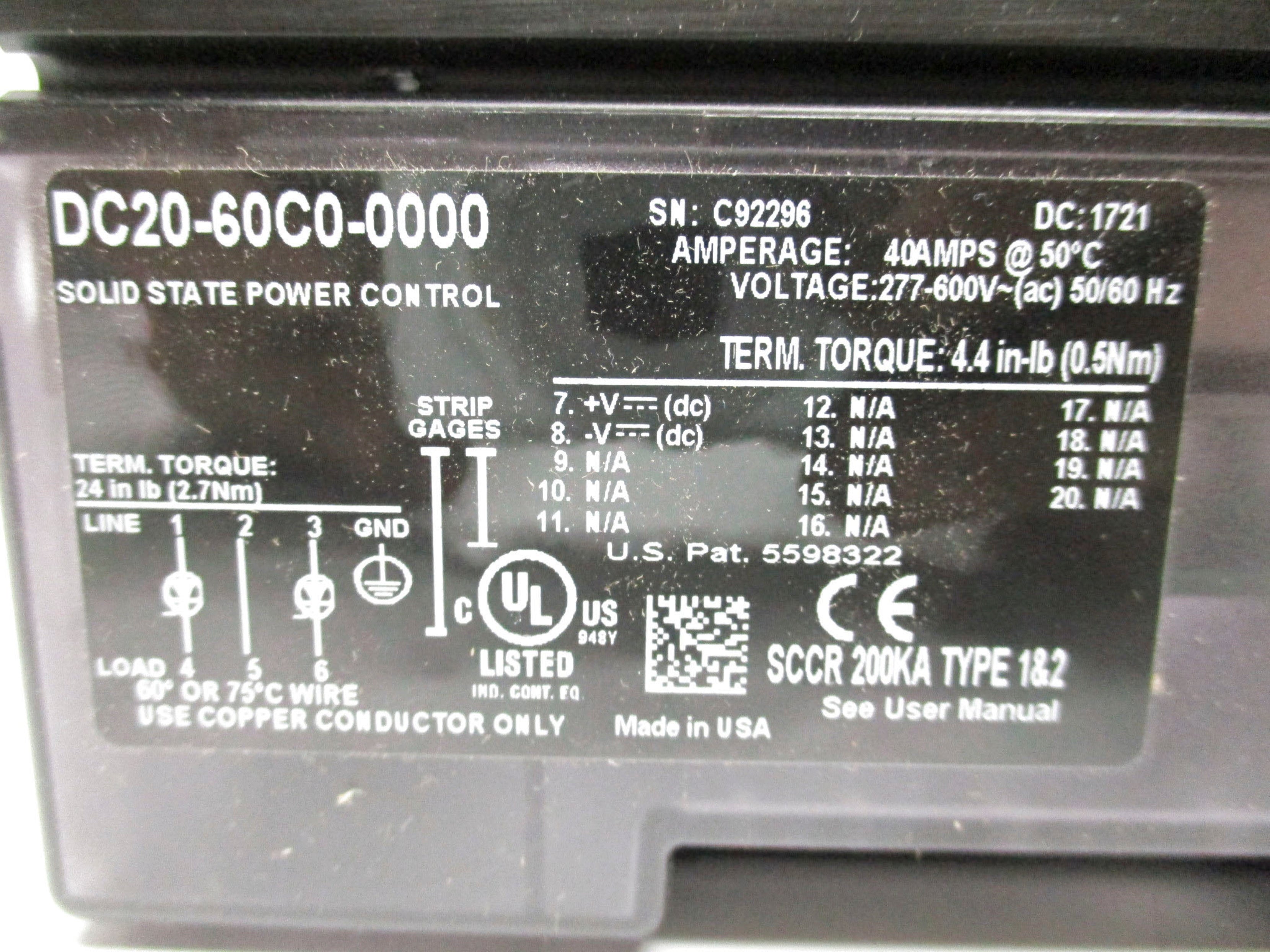 WATLOW DC20-60C0-0000 NSNP
