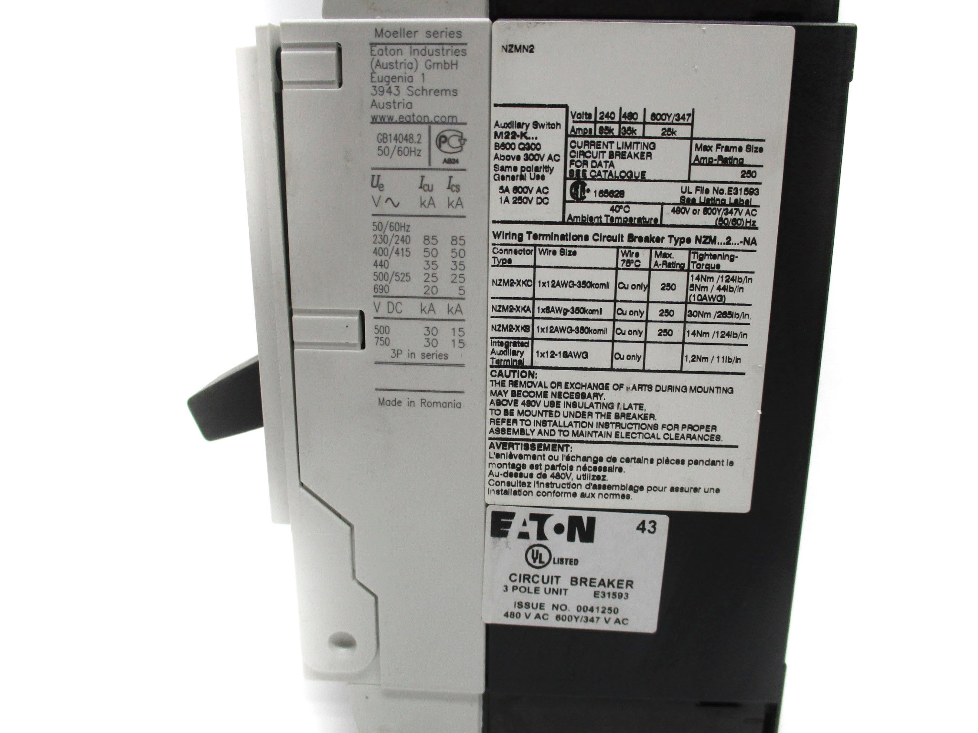 EATON NZMN2-AF250-NA NSNP