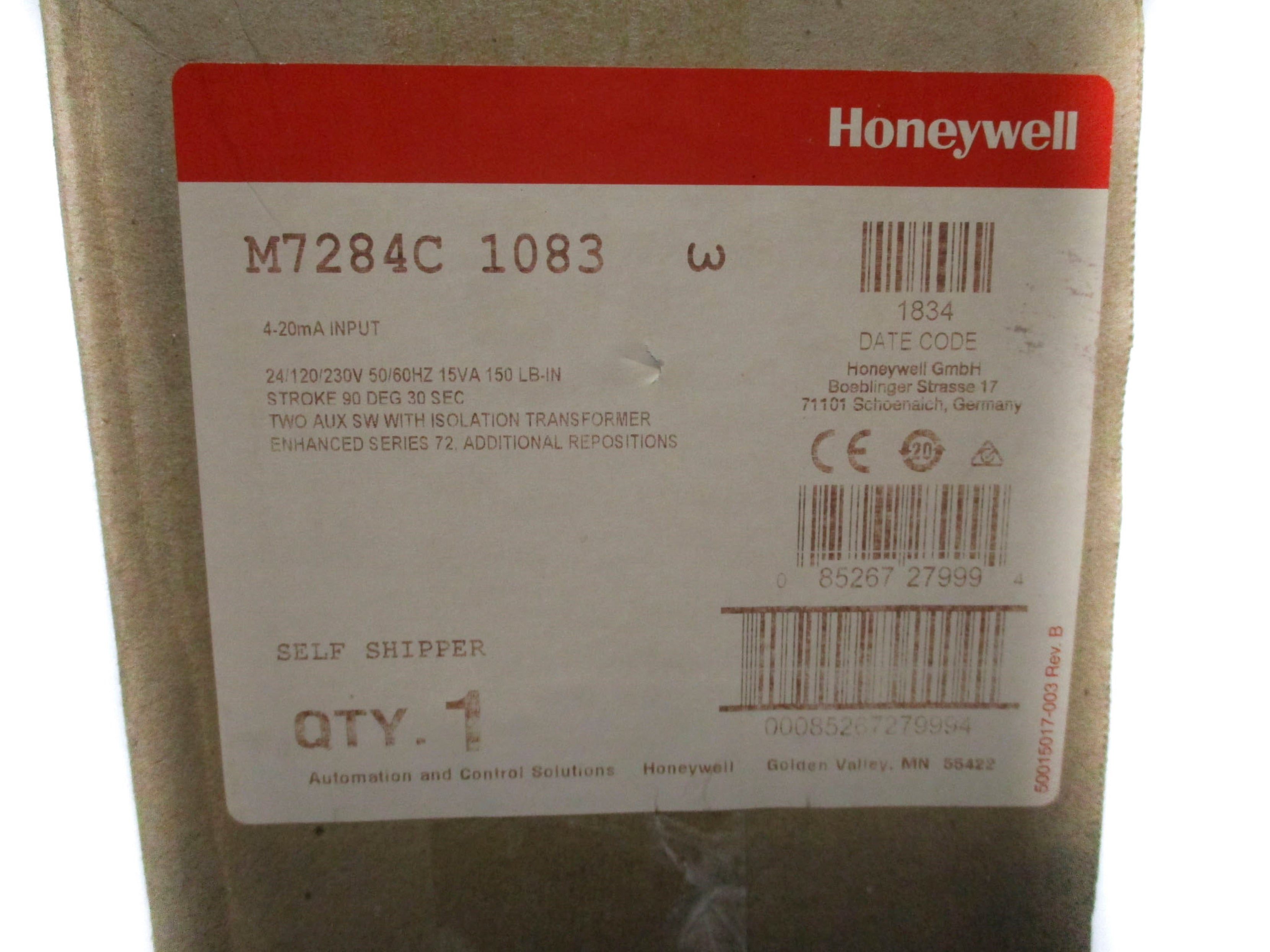 HONEYWELL M7284C1083 NSFS