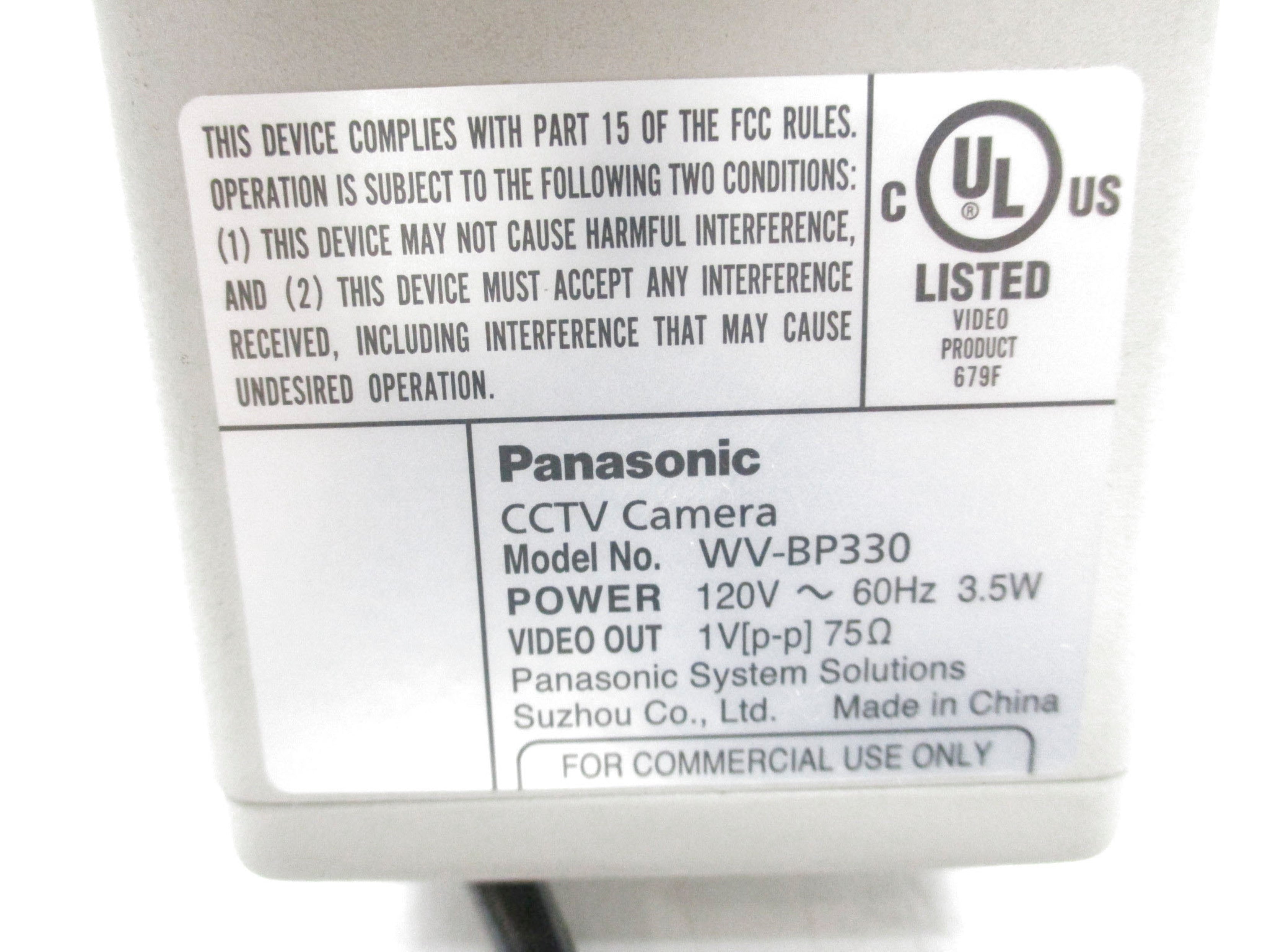 PANASONIC WV-BP330 NSMP